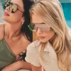IMANI - GOLD + CHERRY BLOSSOM MIRROR SUNGLASSES sold by Diff Eyewear