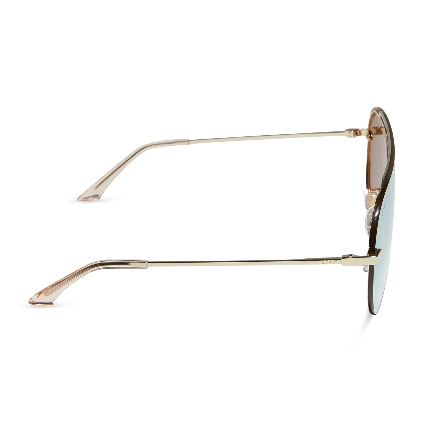 IMANI - GOLD + CHERRY BLOSSOM MIRROR SUNGLASSES sold by Diff Eyewear product image thumbnail 3