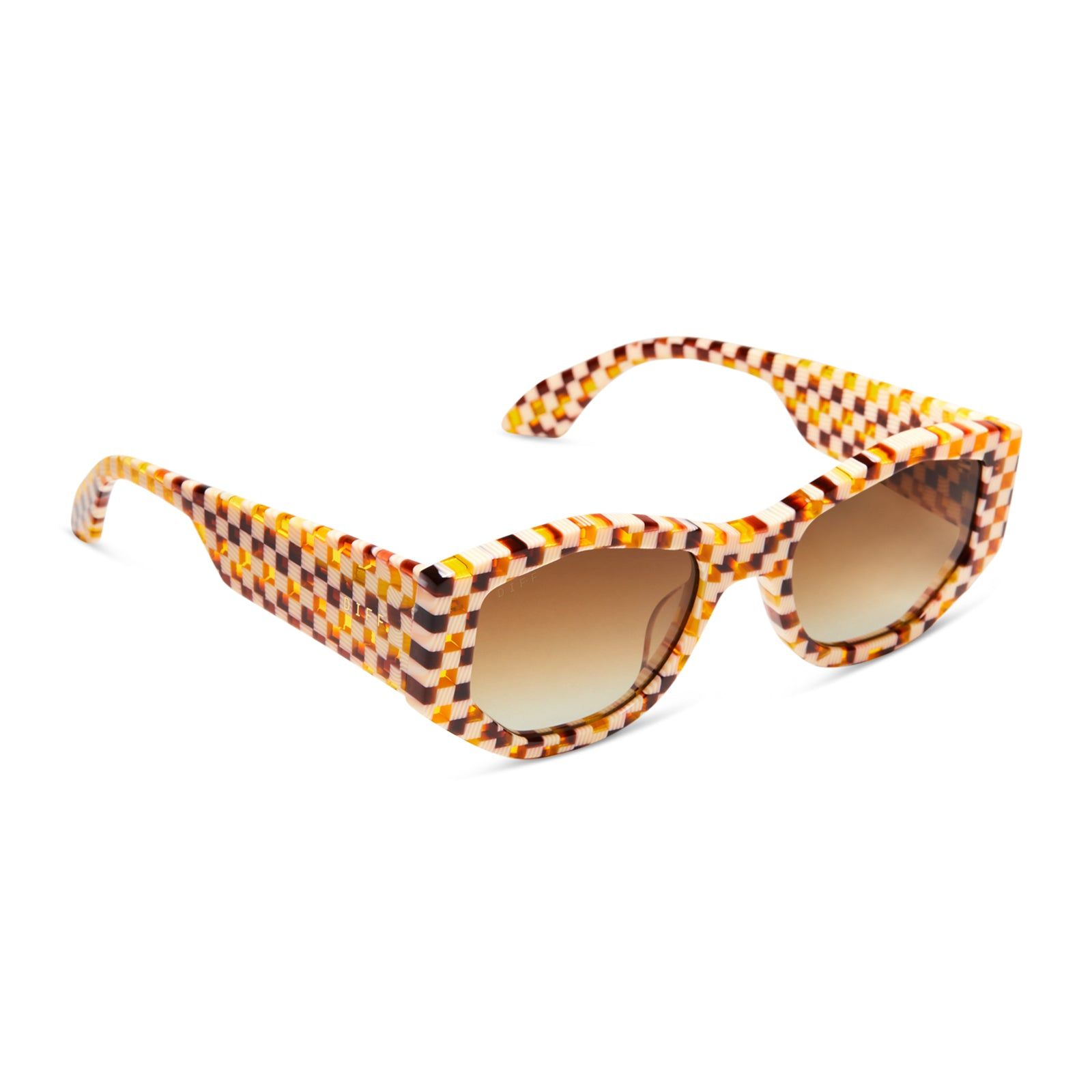ZOE - CHESTNUT WEAVE + BROWN GRADIENT SUNGLASSES sold by Diff Eyewear product image thumbnail 2