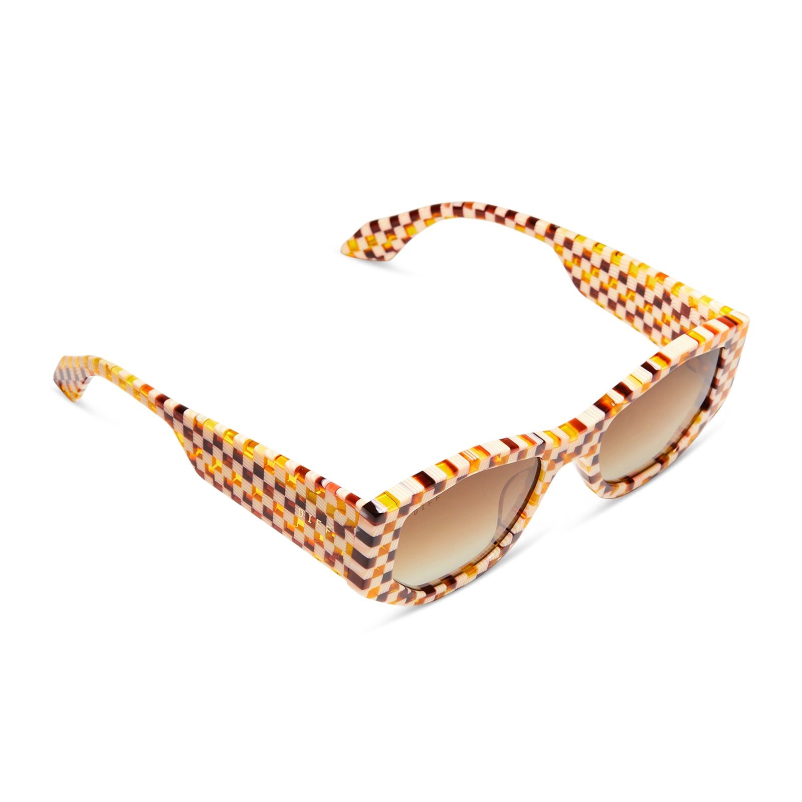 ZOE - CHESTNUT WEAVE + BROWN GRADIENT SUNGLASSES sold by Diff Eyewear product image thumbnail 4