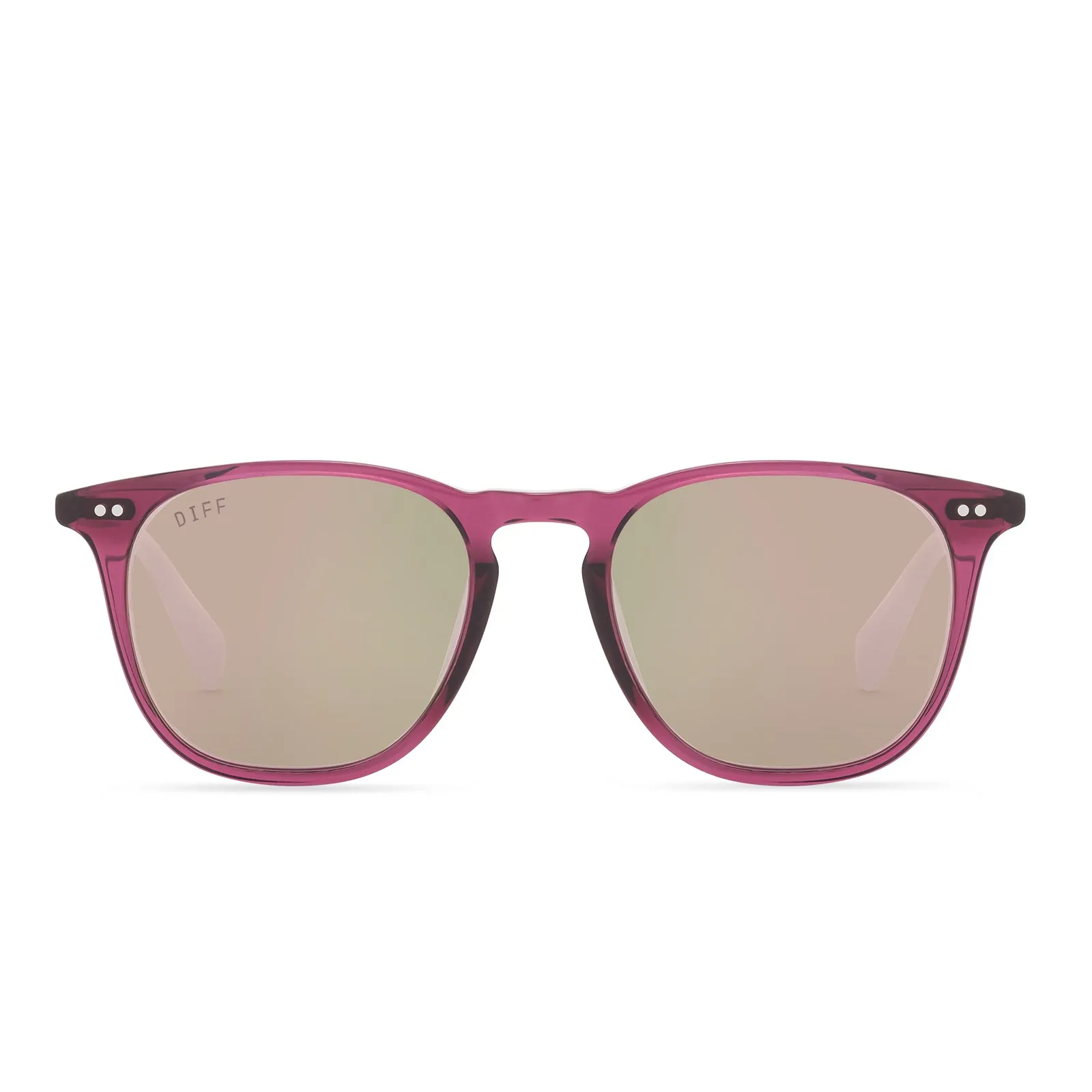 MAXWELL - UMBRIA CRYSTAL + CHERRY BLOSSOM MIRROR SUNGLASSES sold by Diff Eyewear