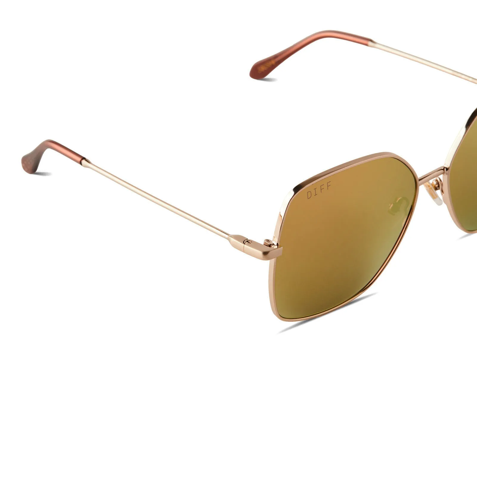IRIS - BRUSHED GOLD + BRONZE MIRROR SUNGLASSES sold by Diff Eyewear product image thumbnail 4