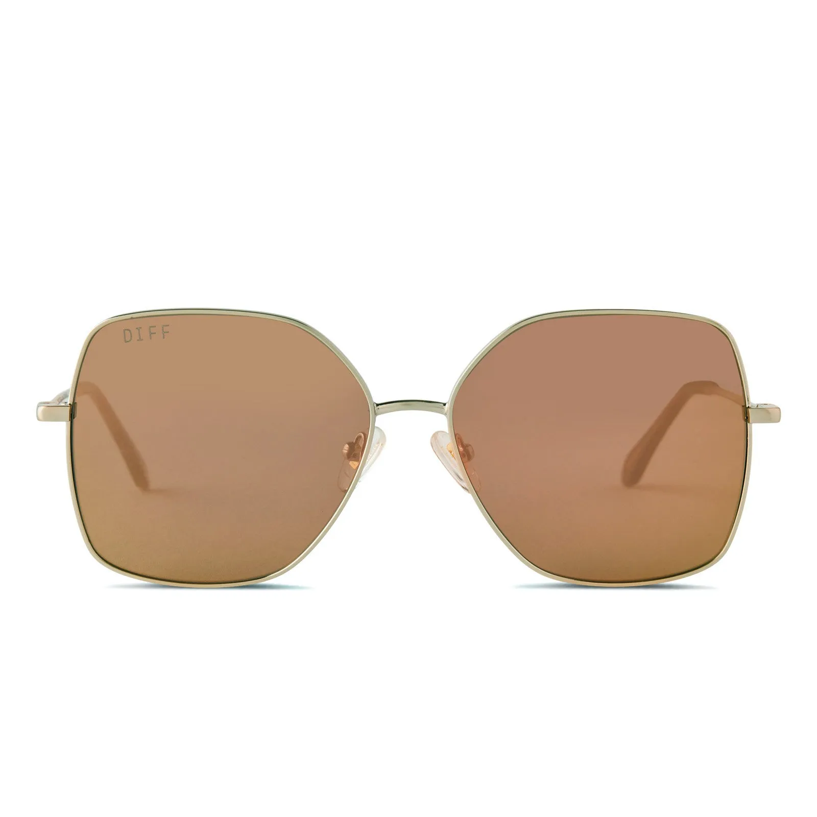 IRIS - BRUSHED GOLD + BRONZE MIRROR SUNGLASSES sold by Diff Eyewear