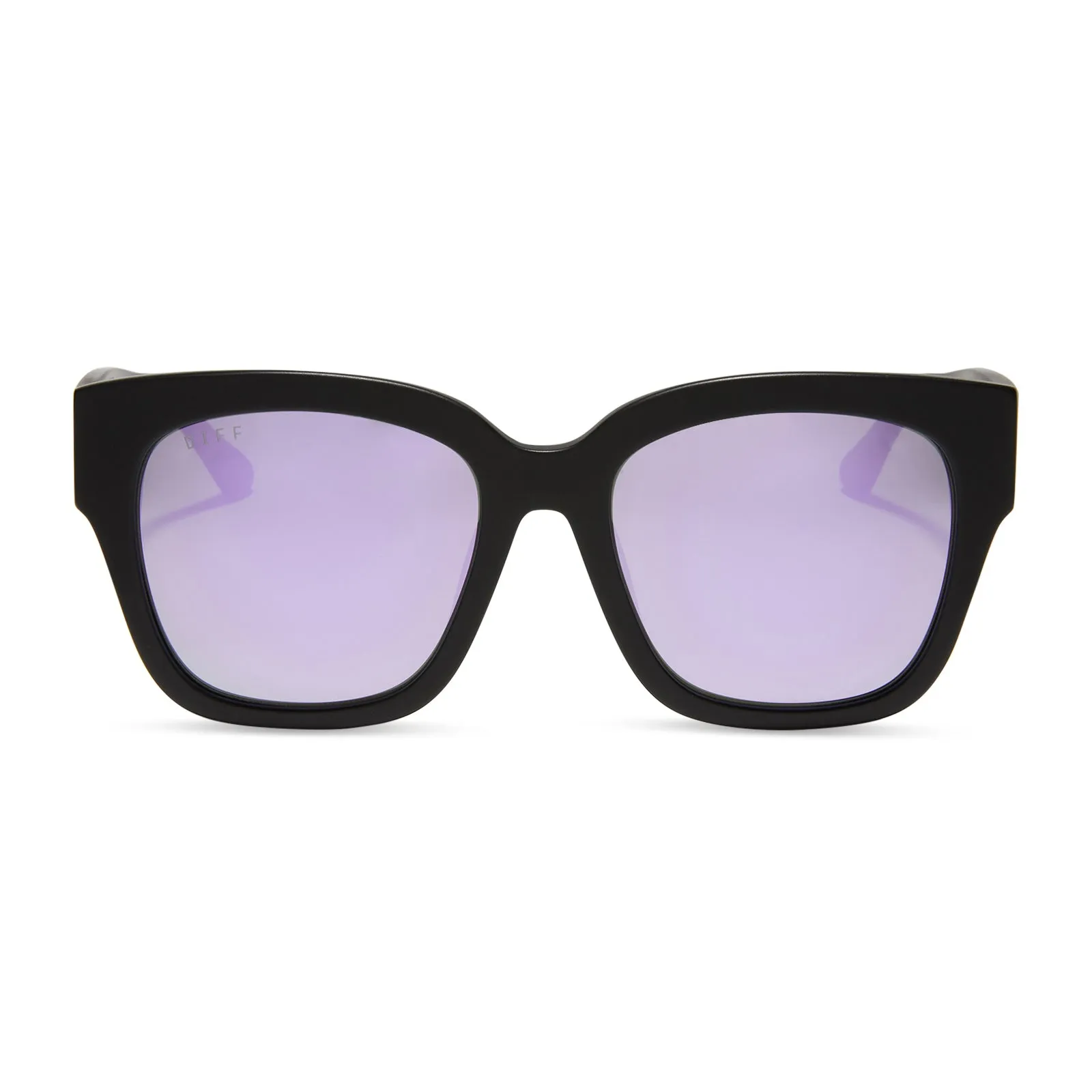 BELLA II - MATTE BLACK + LAVENDER FLASH SUNGLASSES sold by Diff Eyewear