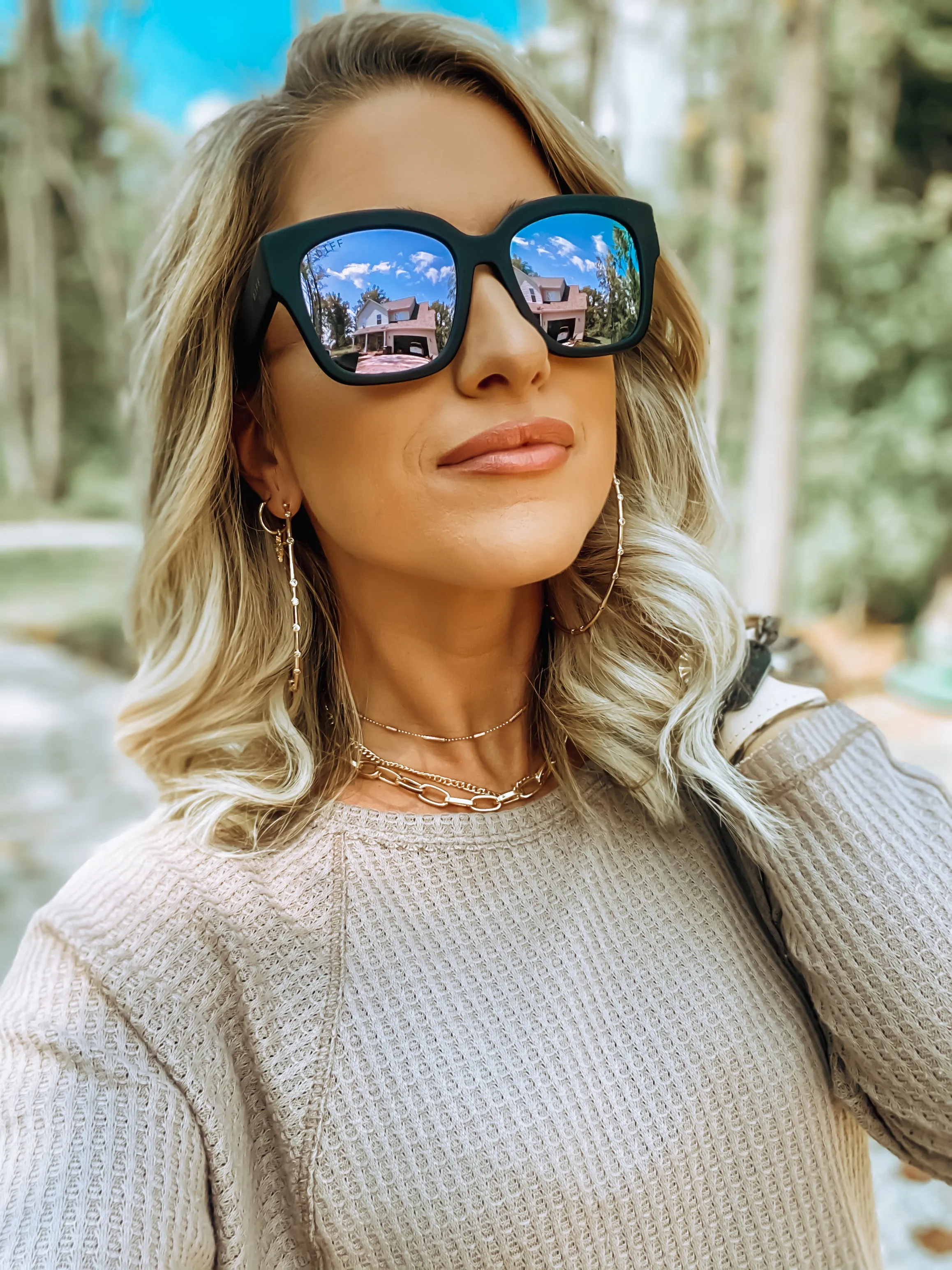 BELLA II - MATTE BLACK + LAVENDER FLASH SUNGLASSES sold by Diff Eyewear product image thumbnail 2