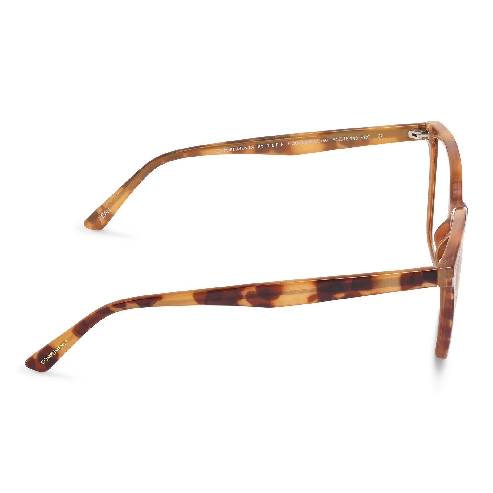 LEAH - SOLSTICE TORTOISE + CLEAR GLASSES sold by Diff Eyewear product image thumbnail 3
