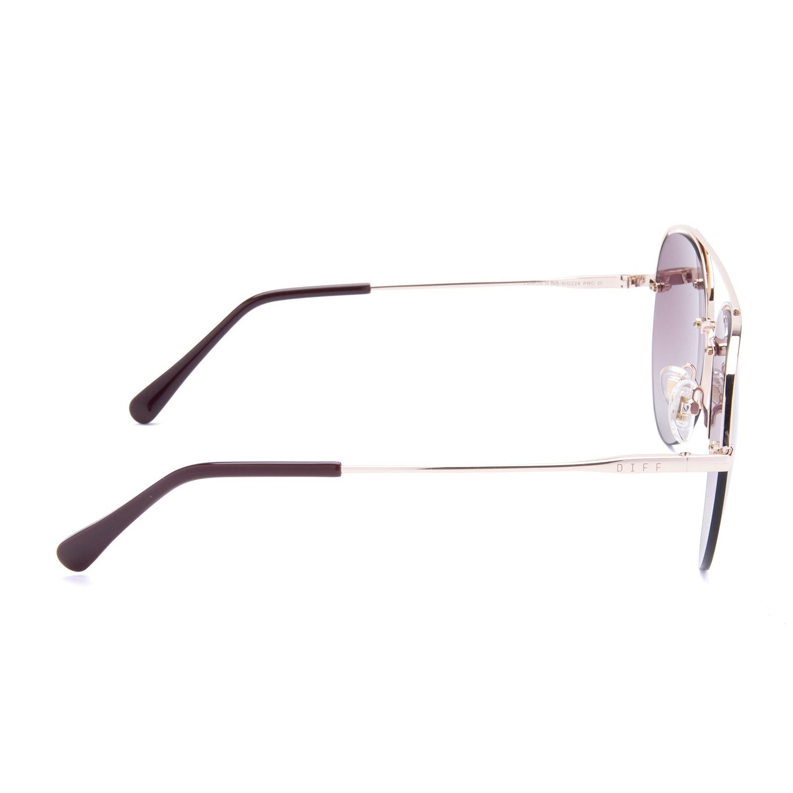 LENOX II - ROSE GOLD + WINE GRADIENT SUNGLASSES sold by Diff Eyewear product image thumbnail 4