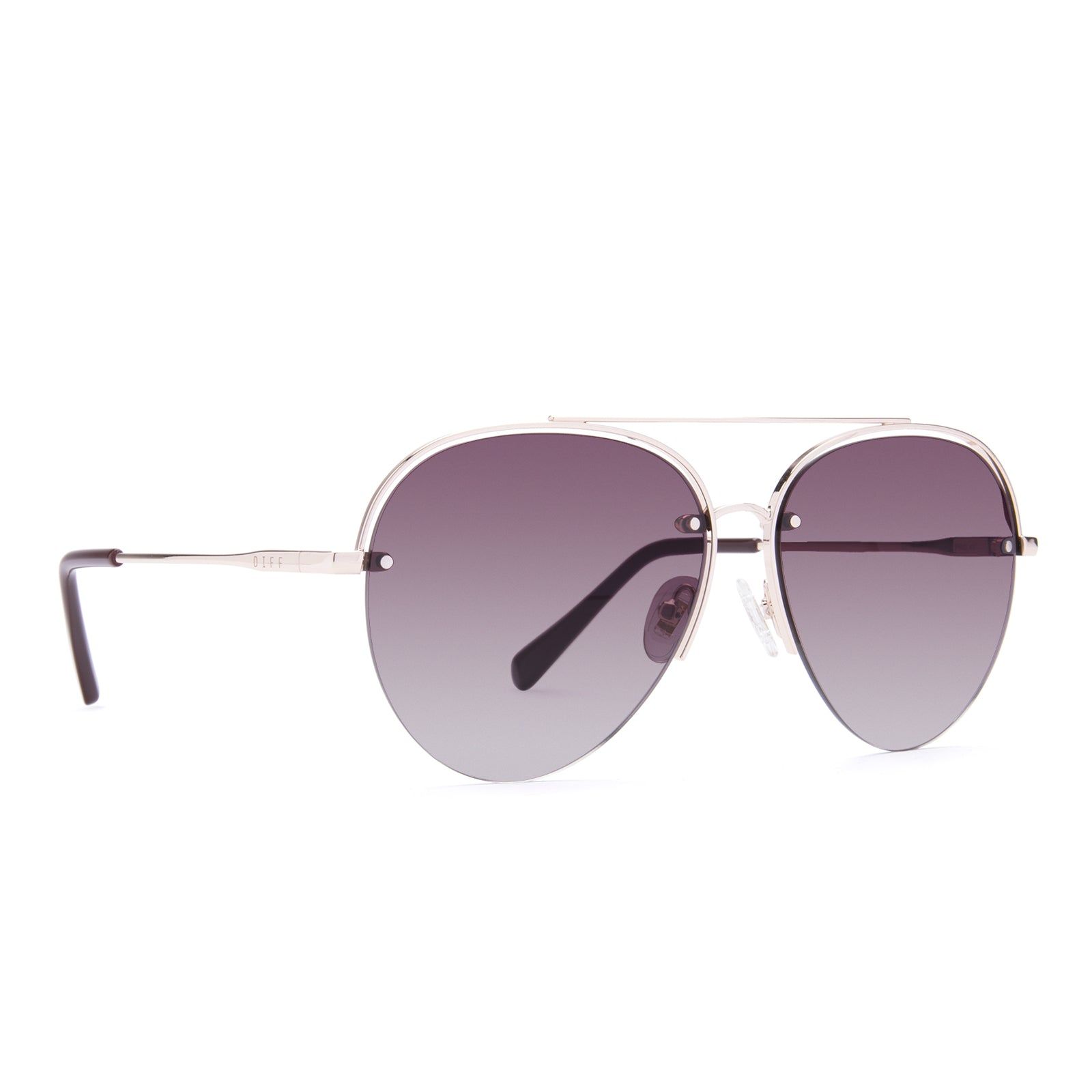LENOX II - ROSE GOLD + WINE GRADIENT SUNGLASSES sold by Diff Eyewear product image thumbnail 2