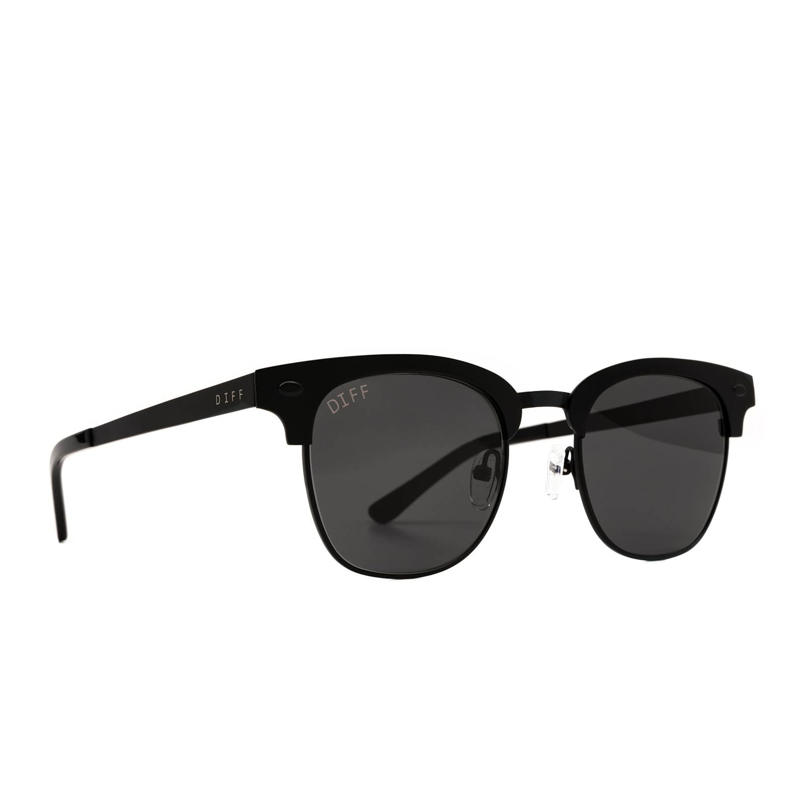 EMMETT - MATTE BLACK + GREY SUNGLASSES sold by Diff Eyewear product image thumbnail 2