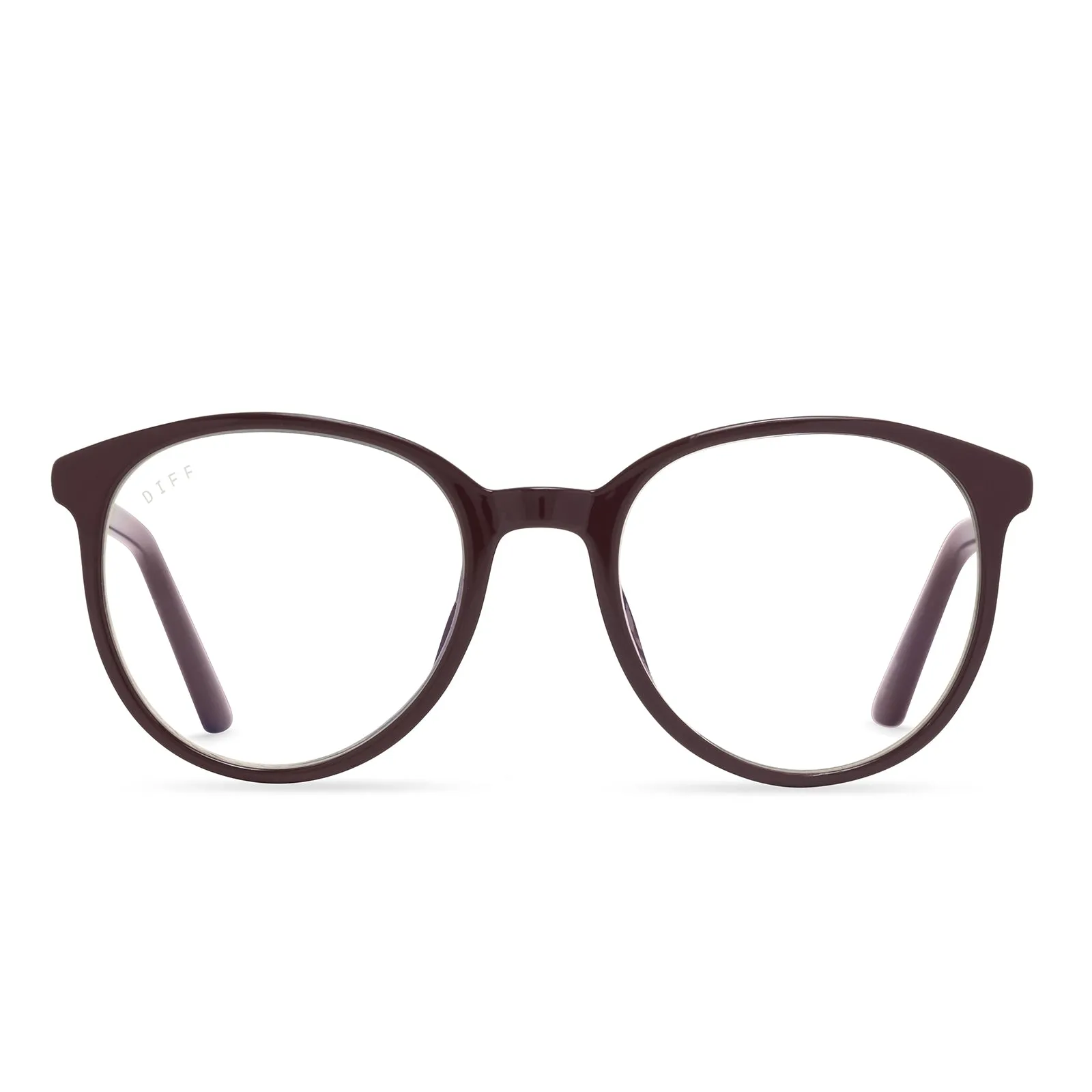 JEANNE - BURGUNDY + BLUE LIGHT READERS sold by Diff Eyewear