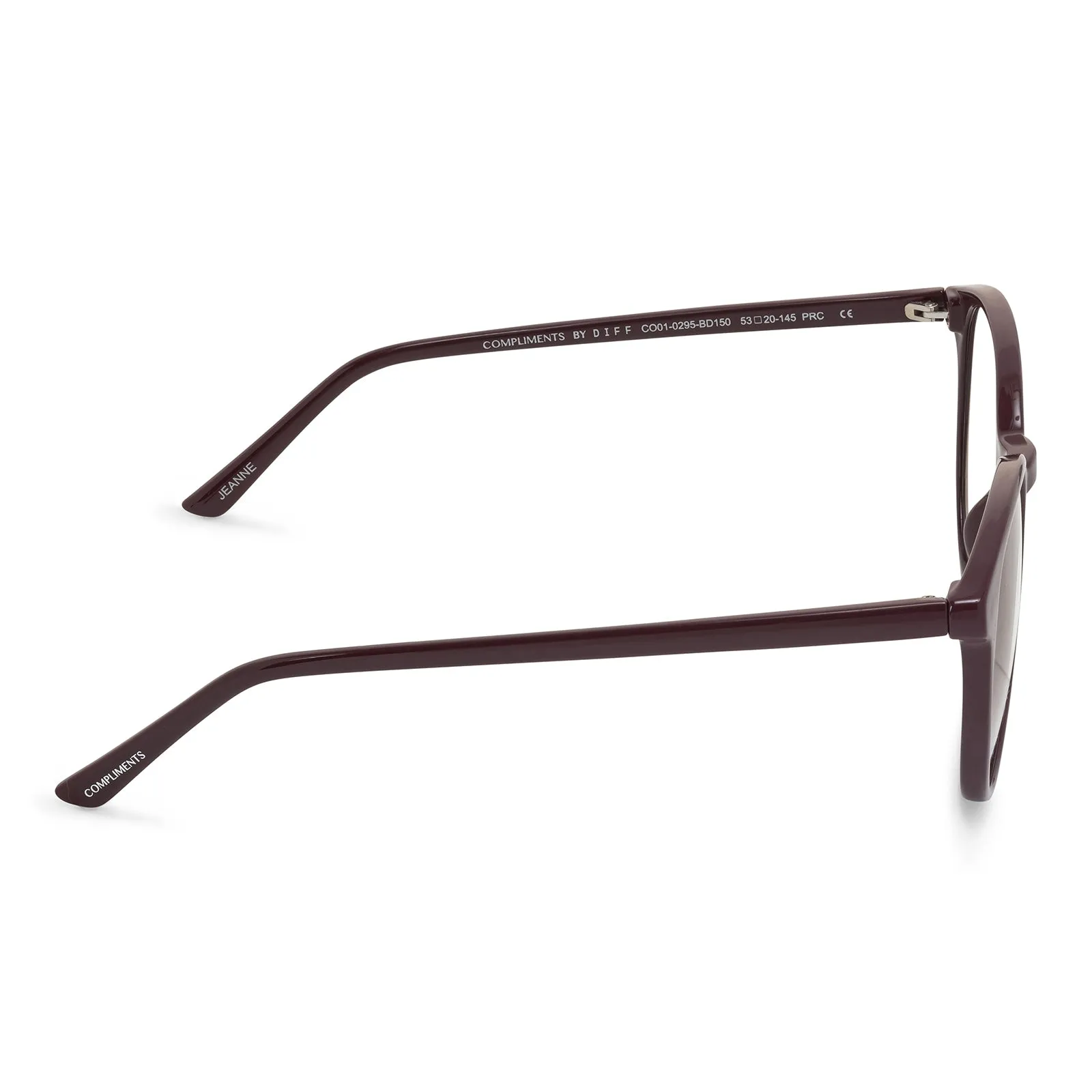 JEANNE - BURGUNDY + BLUE LIGHT READERS sold by Diff Eyewear product image thumbnail 4