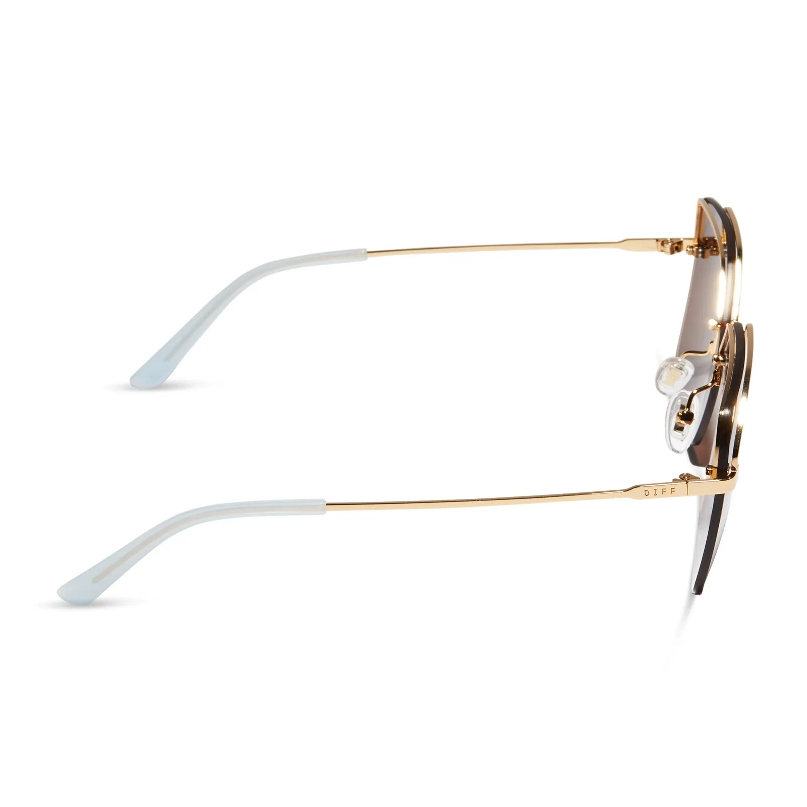BREE - SHINY GOLD + BROWN + POLARIZED SUNGLASSES sold by Diff Eyewear product image thumbnail 3