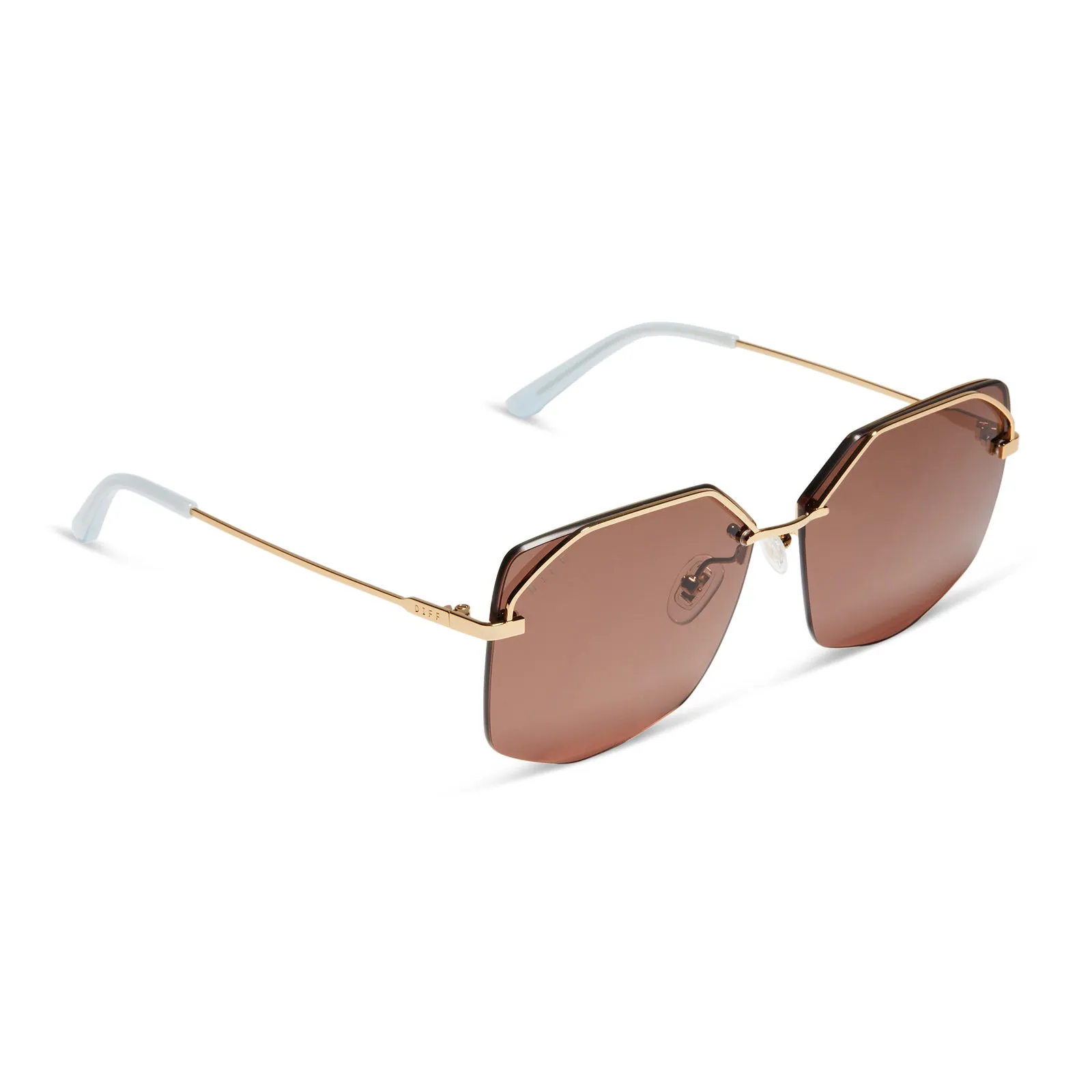BREE - SHINY GOLD + BROWN + POLARIZED SUNGLASSES sold by Diff Eyewear product image thumbnail 2