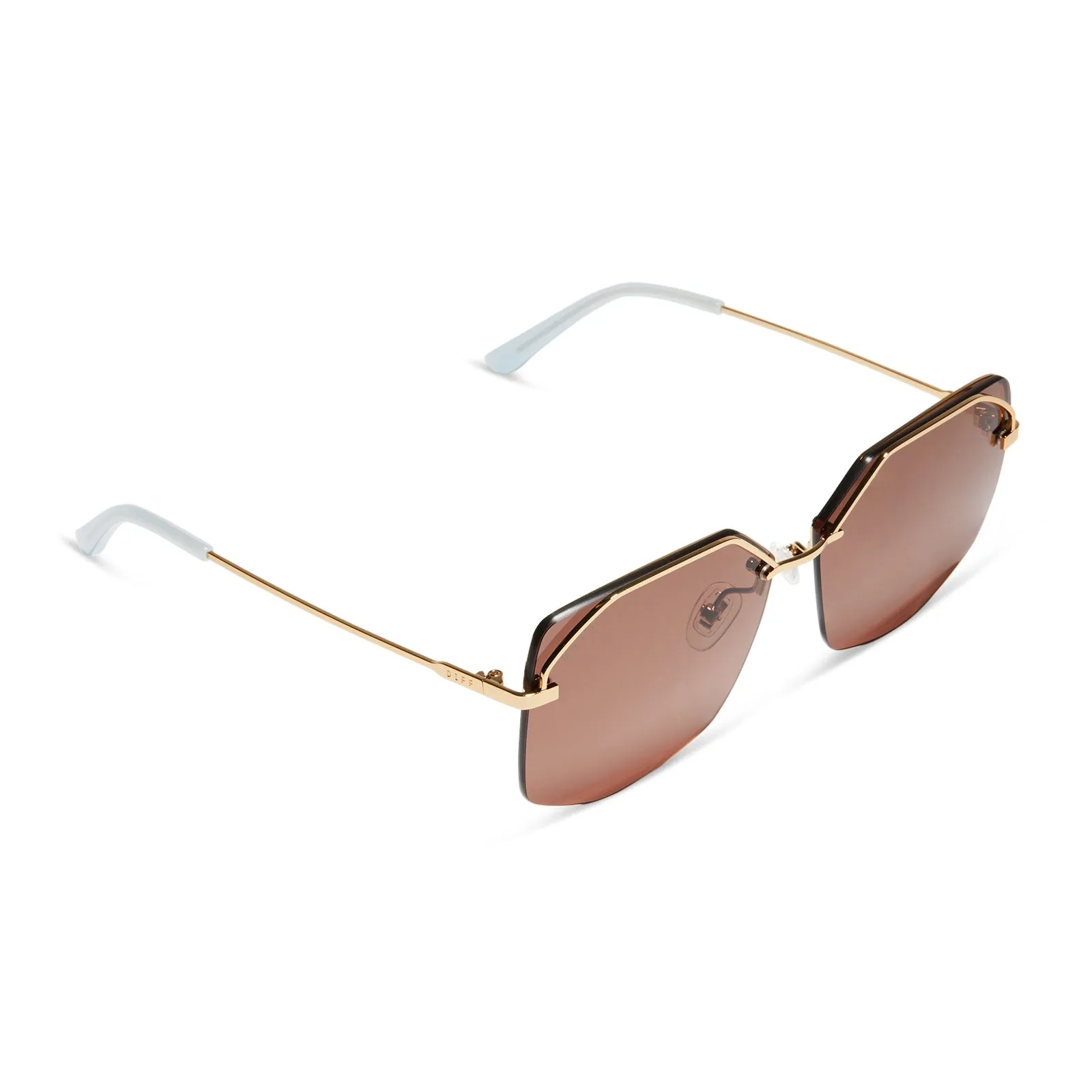 BREE - SHINY GOLD + BROWN + POLARIZED SUNGLASSES sold by Diff Eyewear product image thumbnail 4