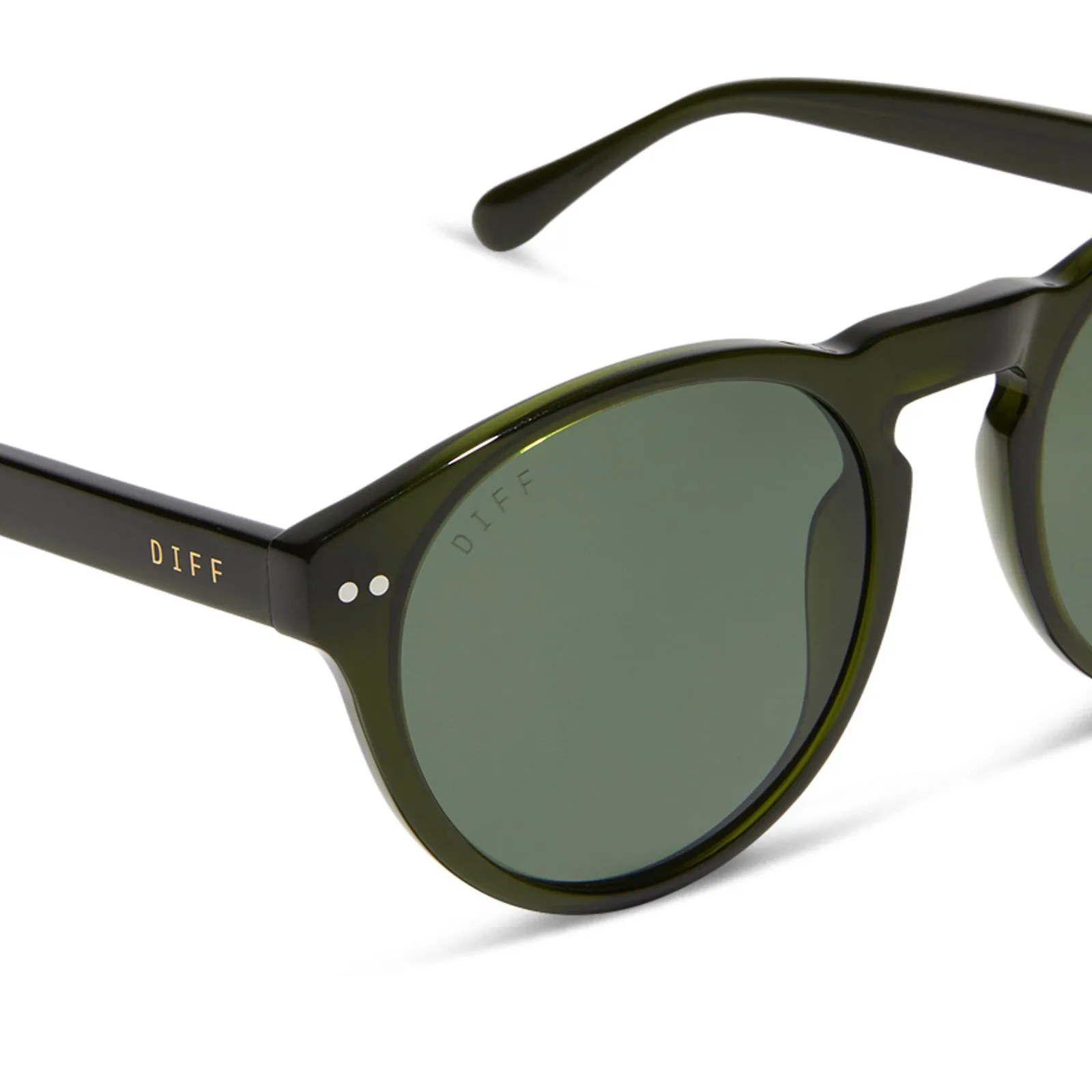 CODY XL - DARK OLIVE CRYSTAL + G15 + POLARIZED SUNGLASSES sold by Diff Eyewear product image thumbnail 4