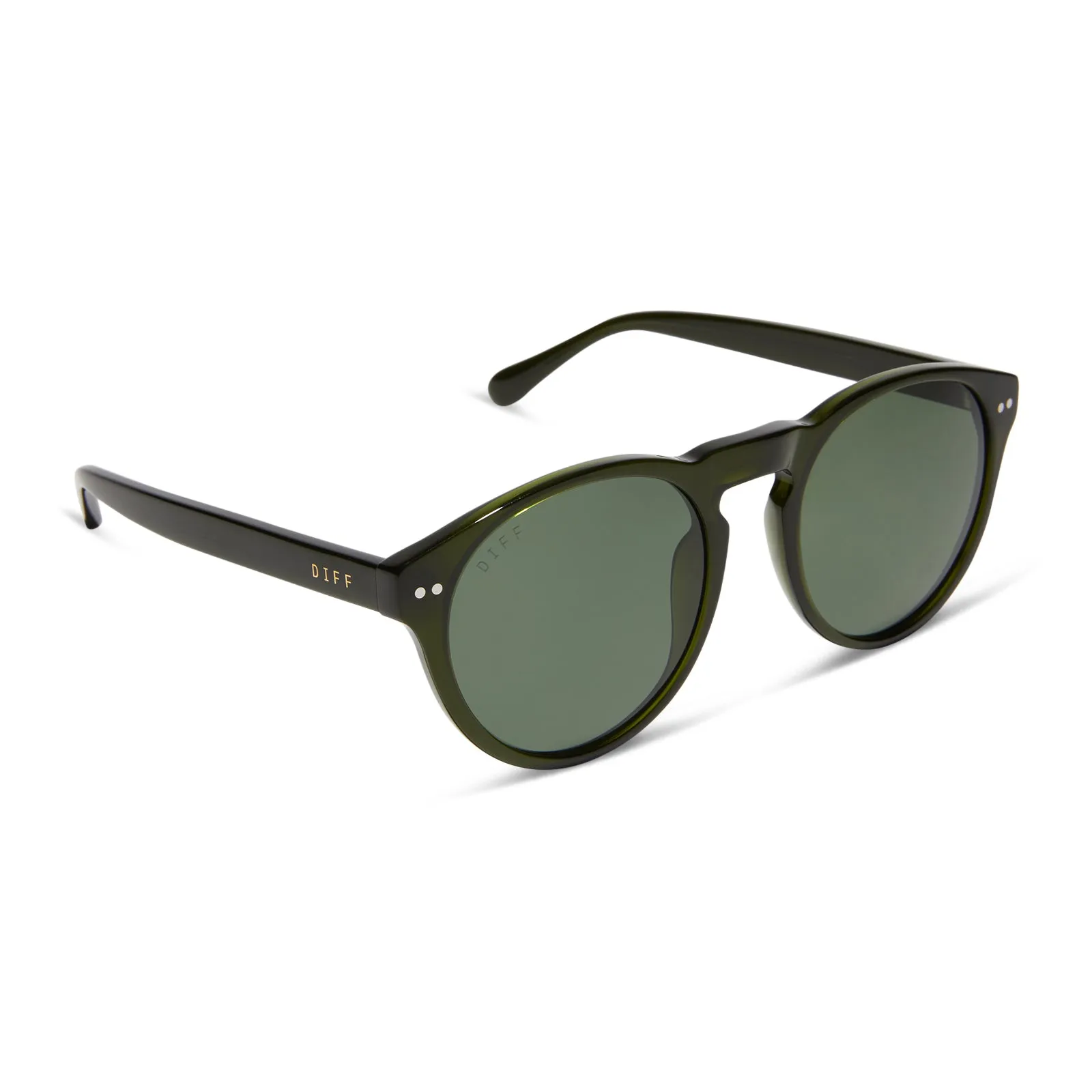 CODY XL - DARK OLIVE CRYSTAL + G15 + POLARIZED SUNGLASSES sold by Diff Eyewear product image thumbnail 2