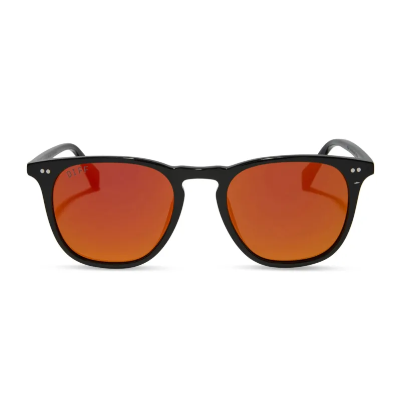 MAXWELL - BLACK + SUNSET MIRROR SUNGLASSES sold by Diff Eyewear
