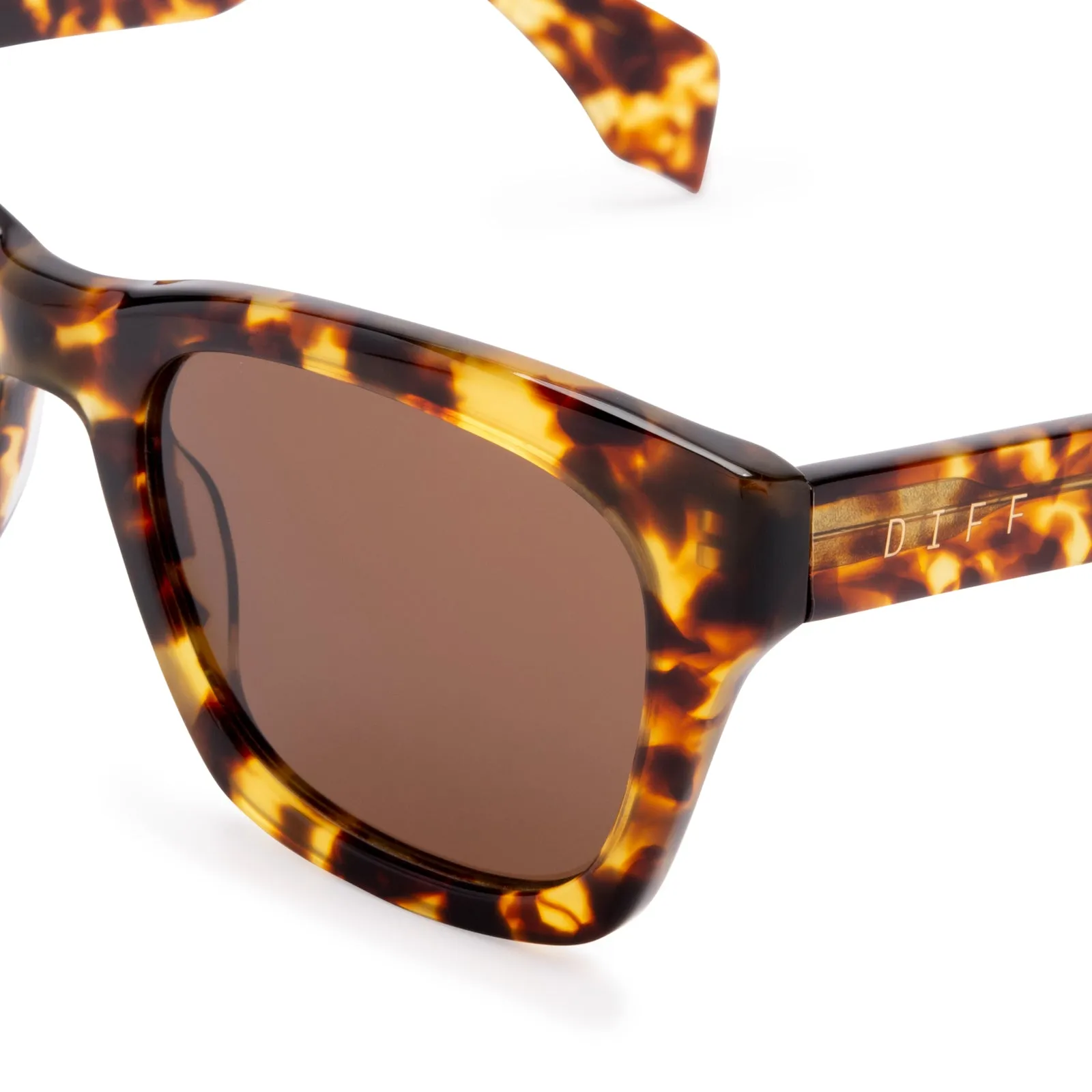 DEAN - AMBER TORTOISE + BROWN POLARIZED SUNGLASSES sold by Diff Eyewear product image thumbnail 3
