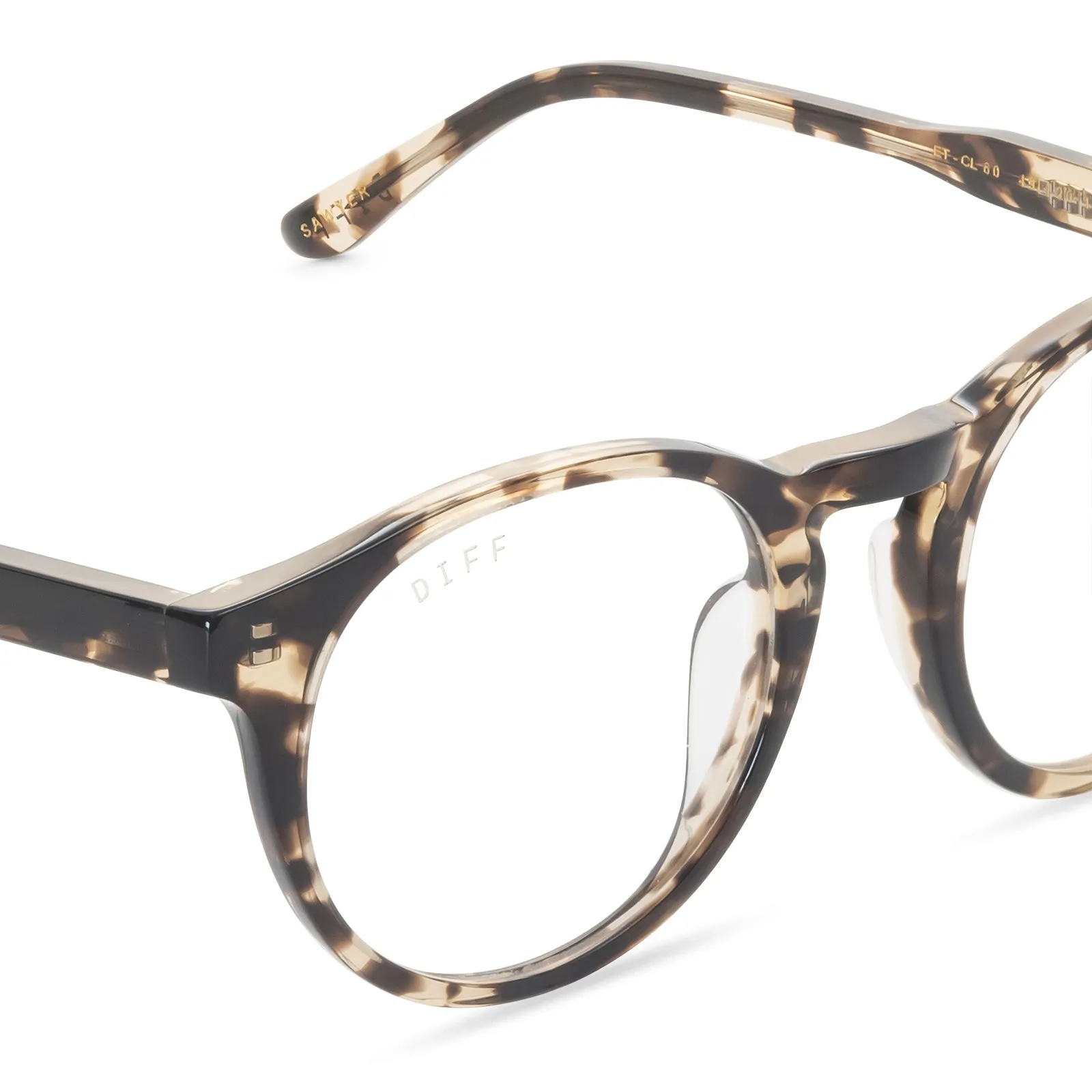 SAWYER - ESPRESSO TORTOISE + BLUE LIGHT TECHNOLOGY GLASSES sold by Diff Eyewear product image thumbnail 3