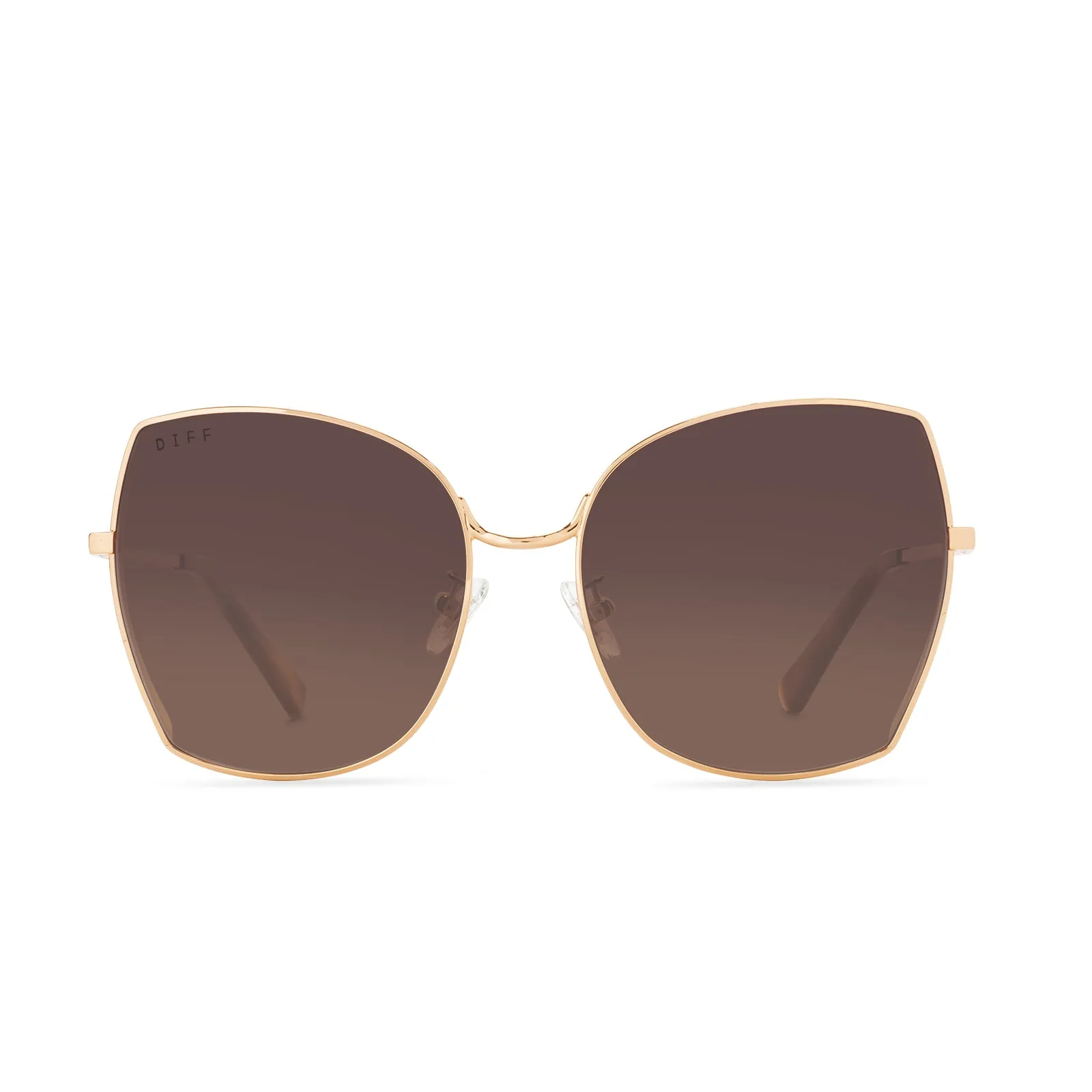 DONNA - GOLD + BROWN GRADIENT SUNGLASSES sold by Diff Eyewear