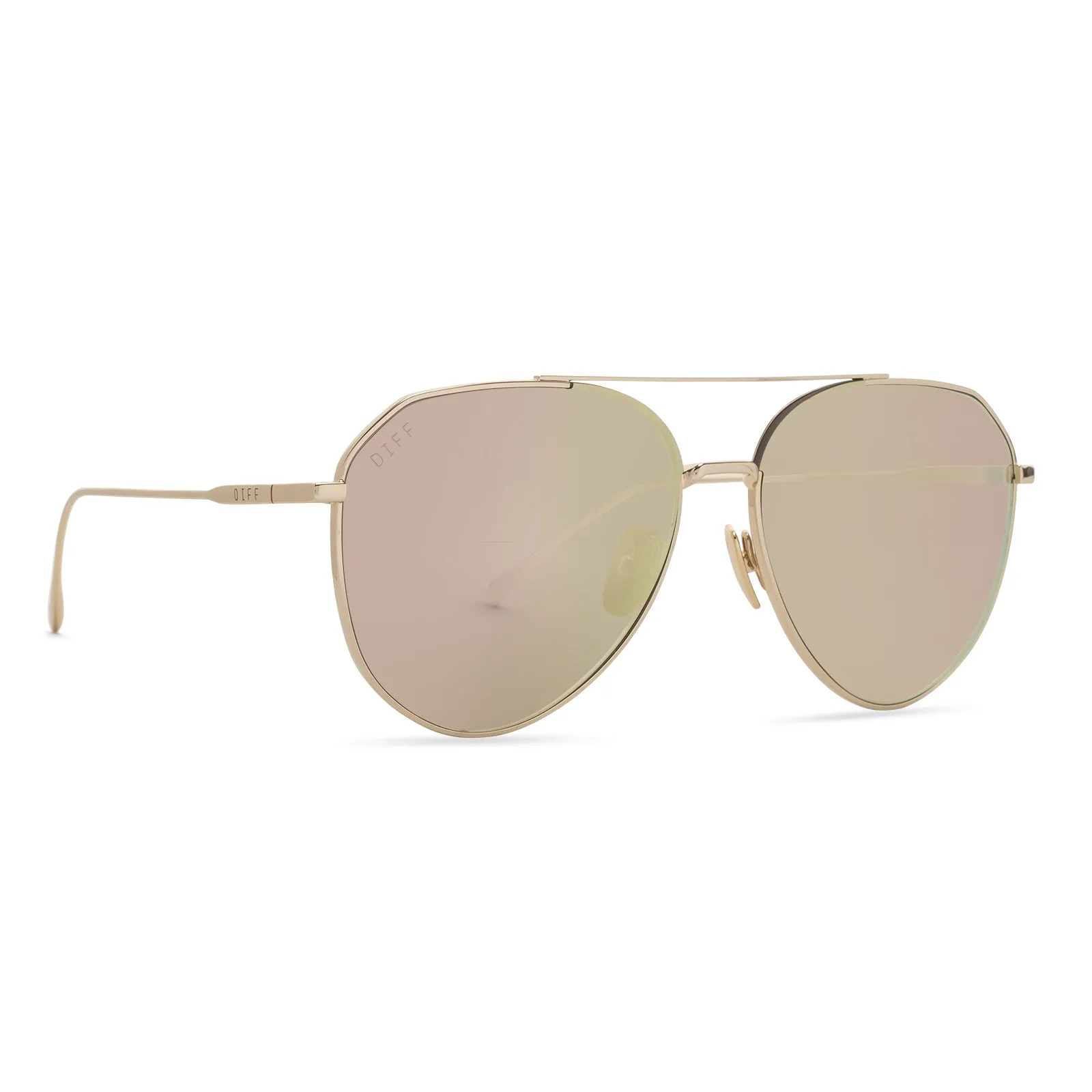DASH - GOLD + CHERRY BLOSSOM MIRROR SUNGLASSES sold by Diff Eyewear product image thumbnail 2