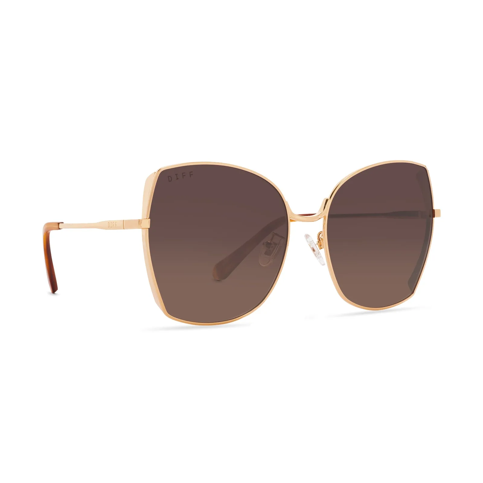 DONNA - GOLD + BROWN GRADIENT SUNGLASSES sold by Diff Eyewear product image thumbnail 4