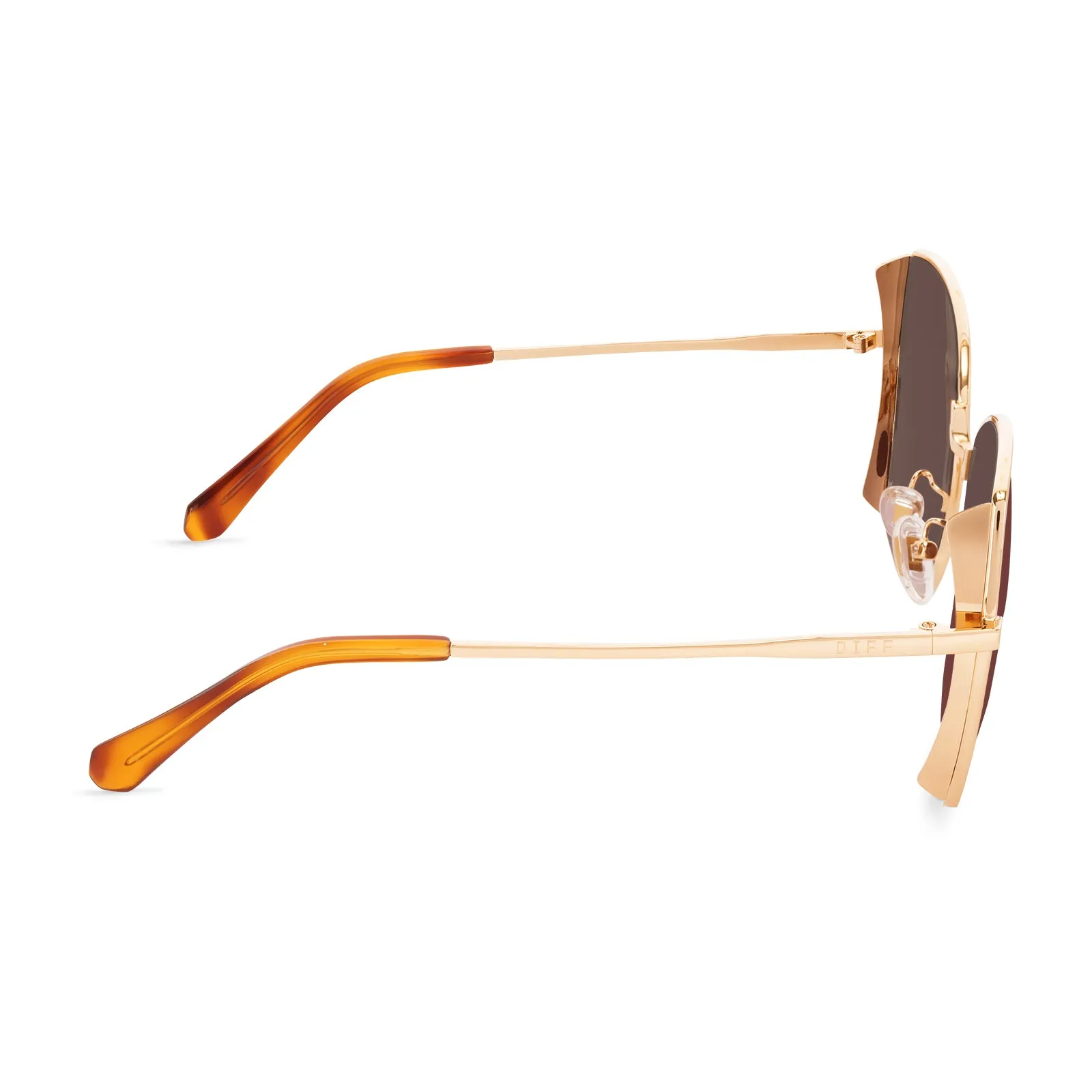 DONNA - GOLD + BROWN GRADIENT SUNGLASSES sold by Diff Eyewear product image thumbnail 3