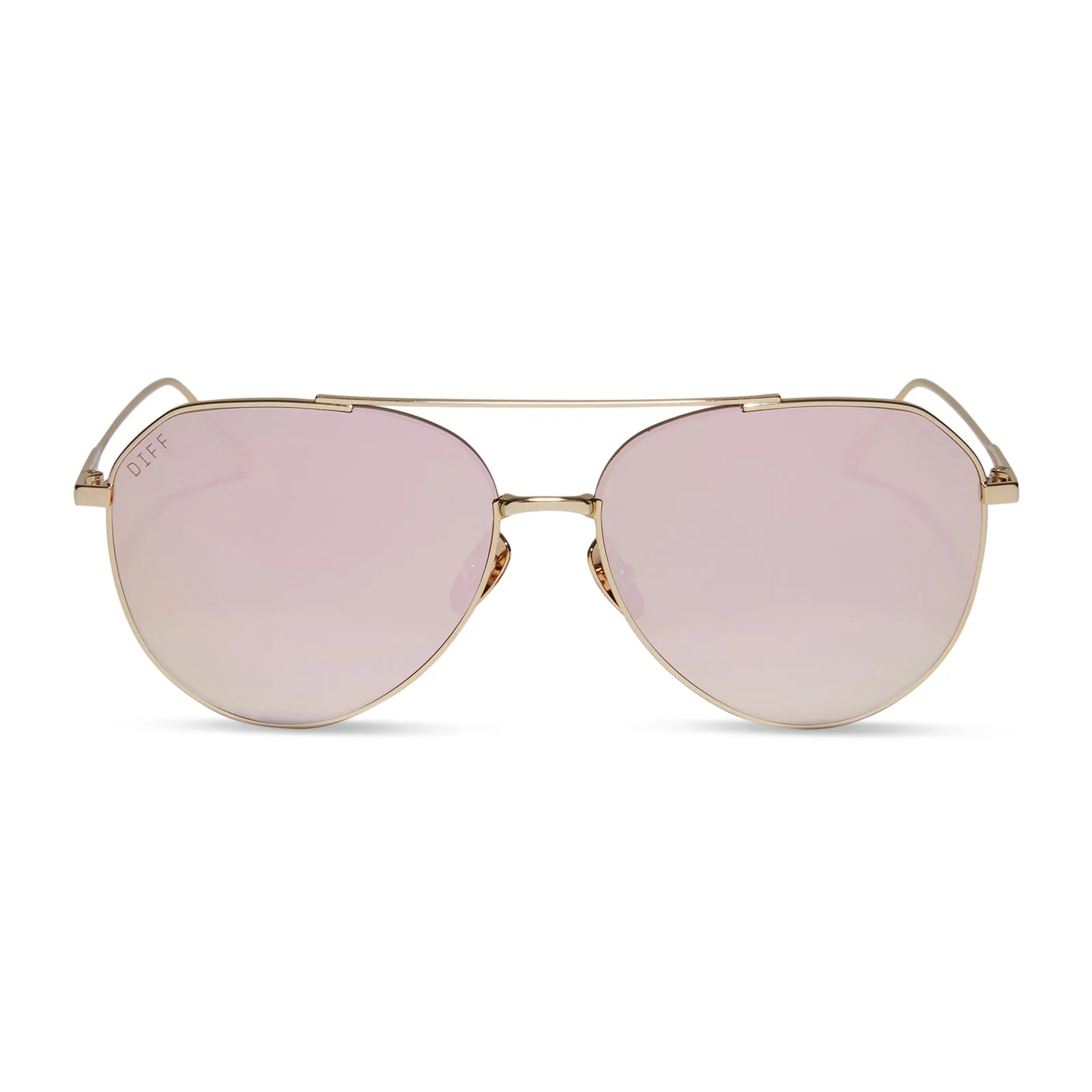 DASH - GOLD + CHERRY BLOSSOM MIRROR SUNGLASSES sold by Diff Eyewear