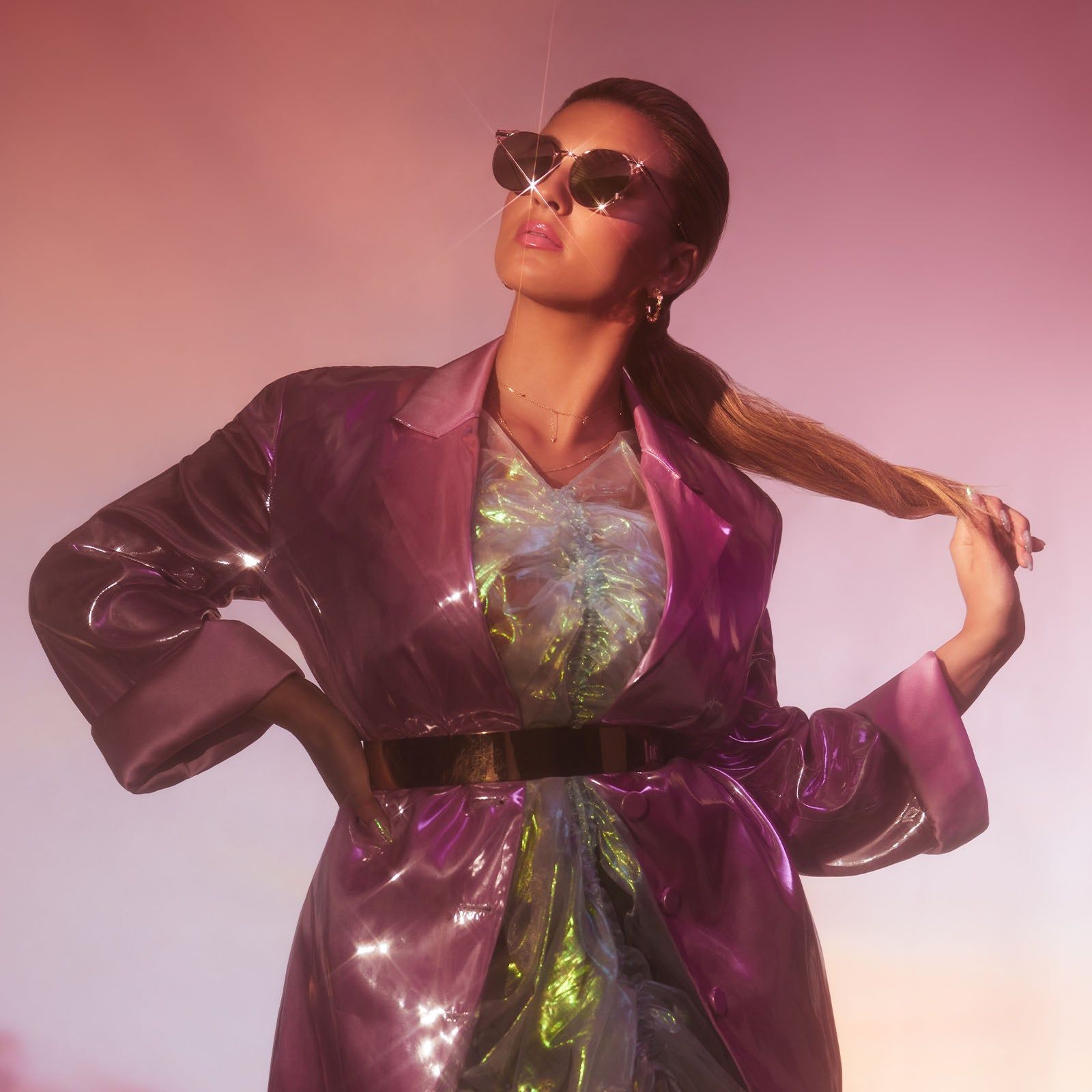 TORI KELLY - SHINE ON + ROSE GOLD + CHERRY BLOSSOM SUNGLASSES sold by Diff Eyewear product image thumbnail 6