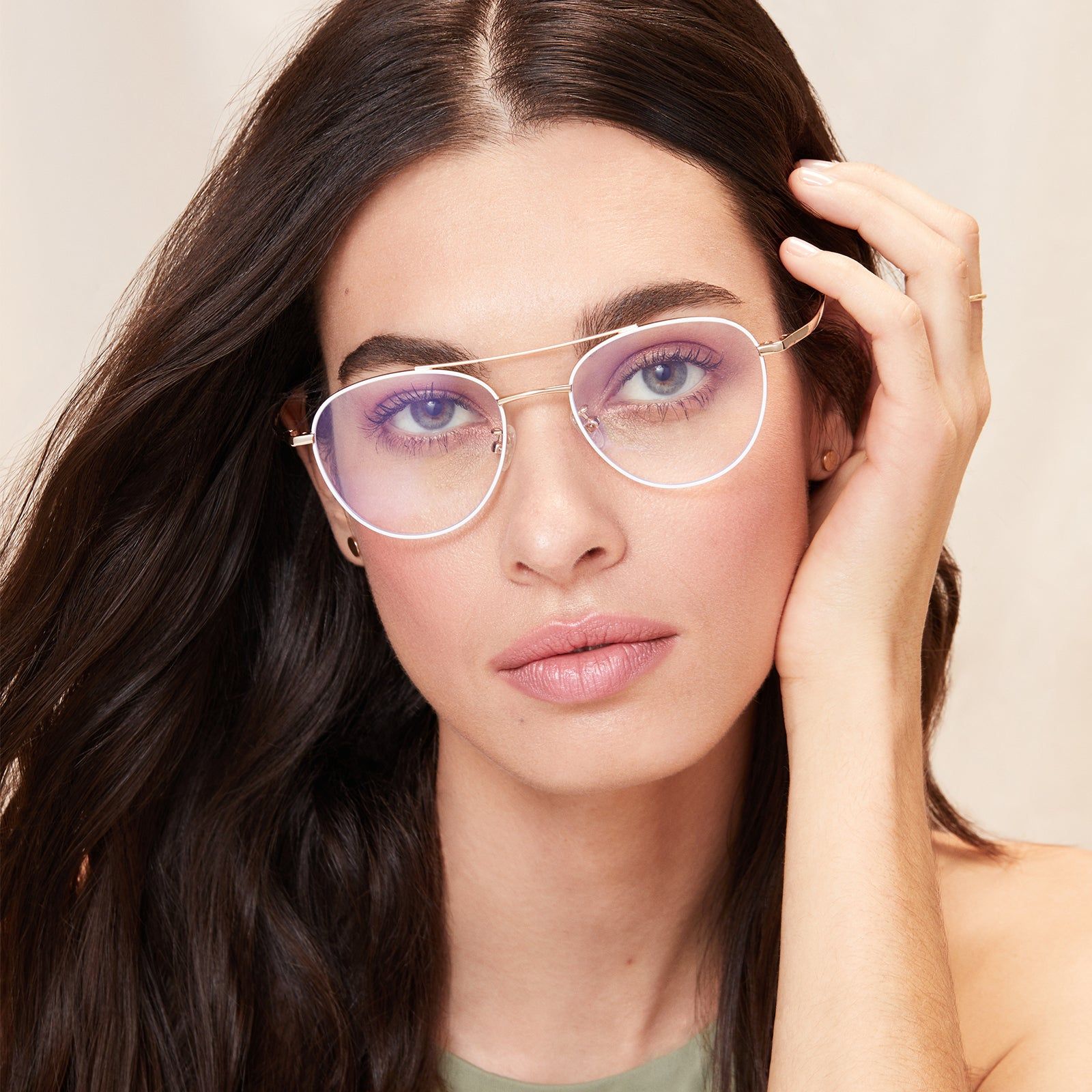 AIDEN - LIGHT PINK + ROSE GOLD + BLUE LIGHT TECHNOLOGY GLASSES sold by Diff Eyewear product image thumbnail 4