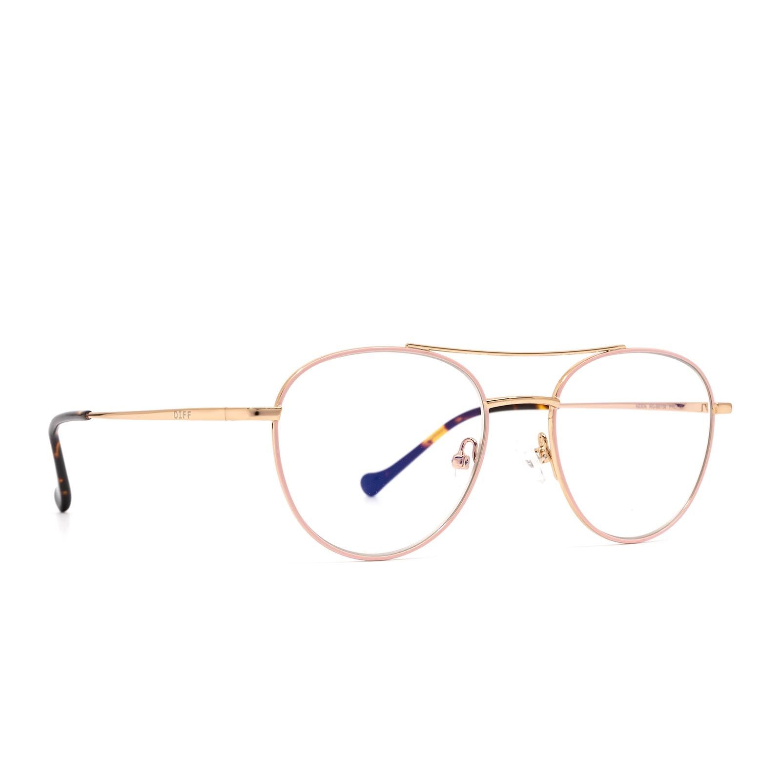 AIDEN - LIGHT PINK + ROSE GOLD + BLUE LIGHT TECHNOLOGY GLASSES sold by Diff Eyewear product image thumbnail 2
