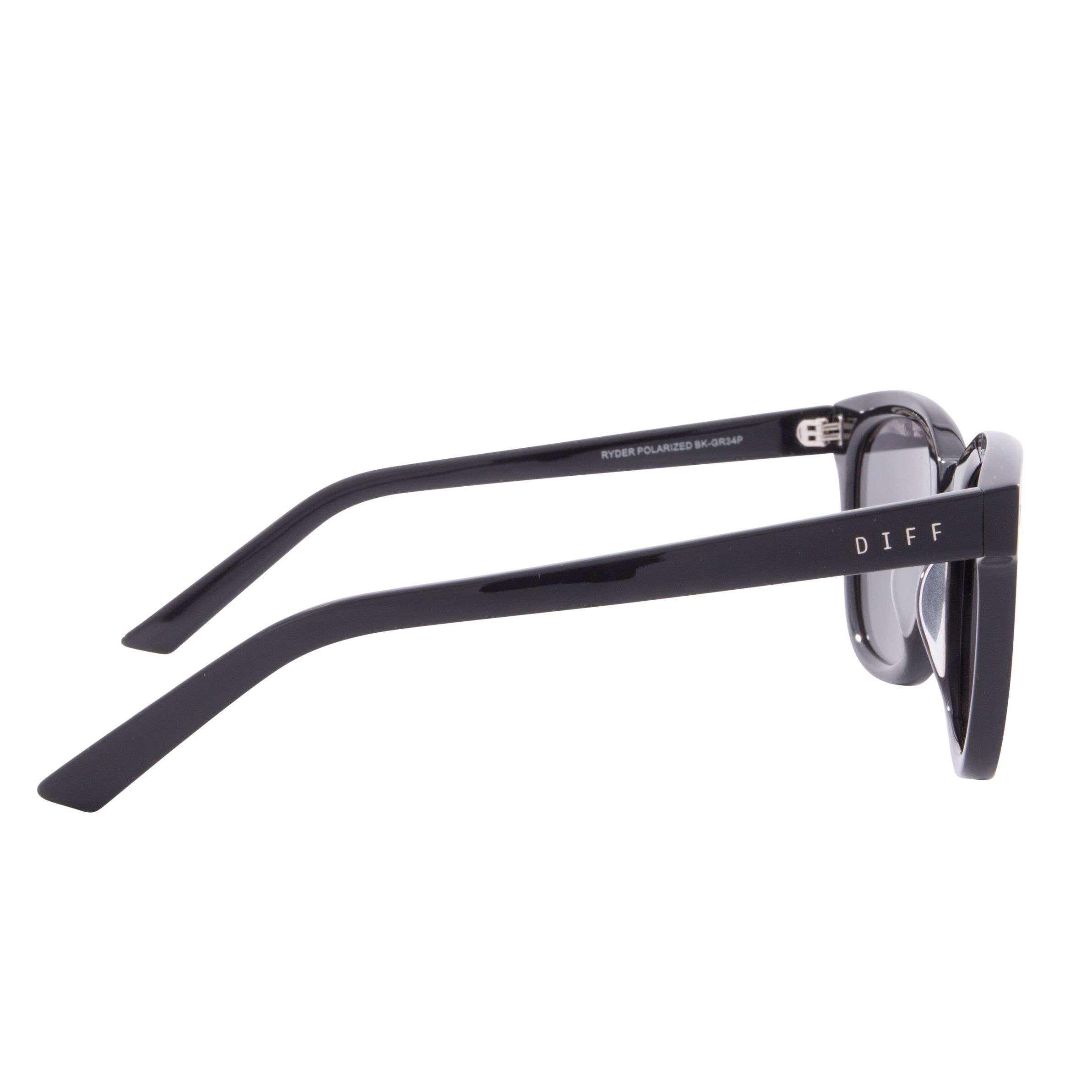 RYDER - BLACK + DARK SMOKE + POLARIZED SUNGLASSES sold by Diff Eyewear product image thumbnail 3