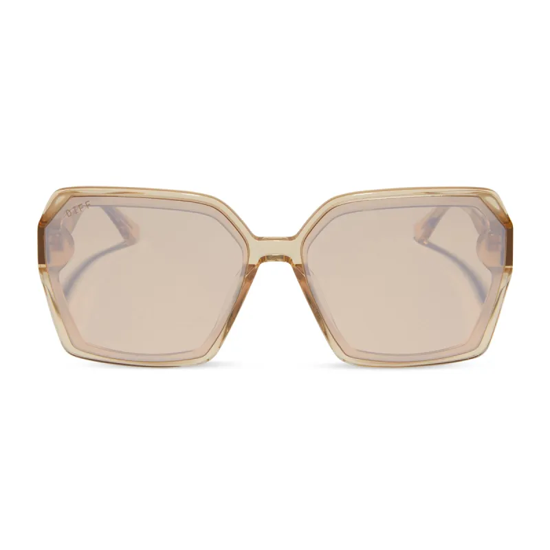 PRESLEY - HONEY CRYSTAL + HONEY CRYSTAL FLASH SUNGLASSES sold by Diff Eyewear