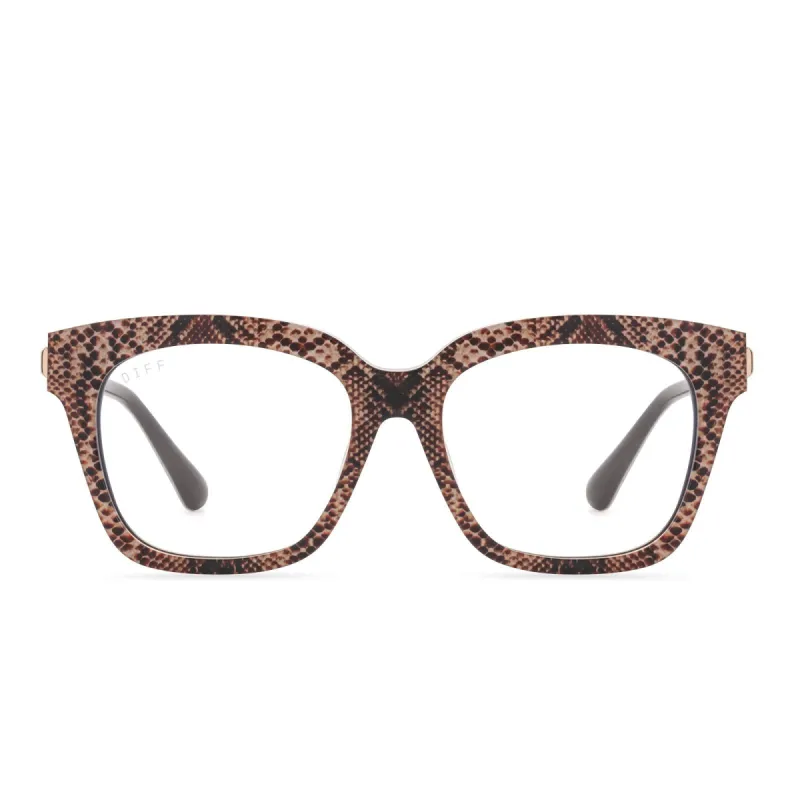 BELLA XS - SEA SNAKE + CLEAR GLASSES sold by Diff Eyewear
