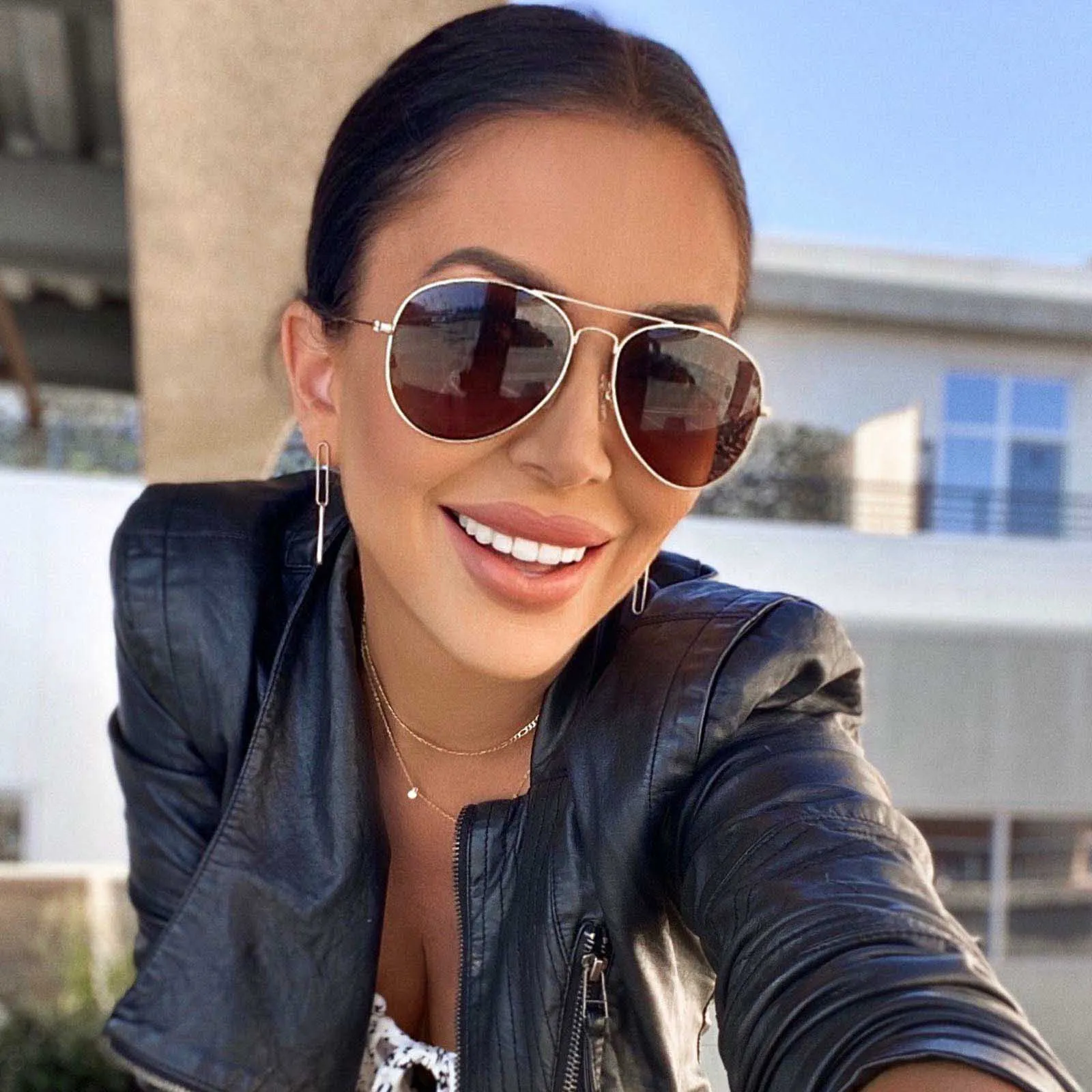 CRUZ - BRUSHED GOLD + BROWN GRADIENT SUNGLASSES sold by Diff Eyewear product image thumbnail 5