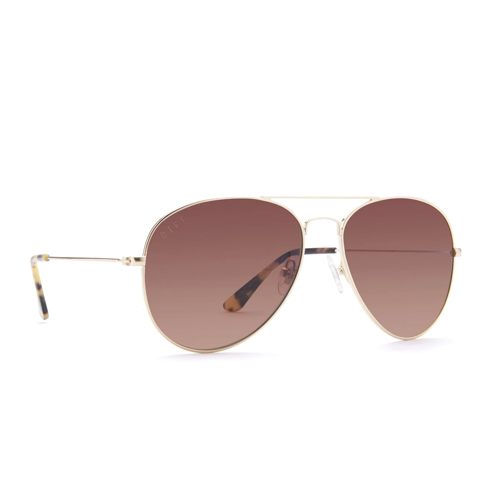 CRUZ - BRUSHED GOLD + BROWN GRADIENT SUNGLASSES sold by Diff Eyewear product image thumbnail 2