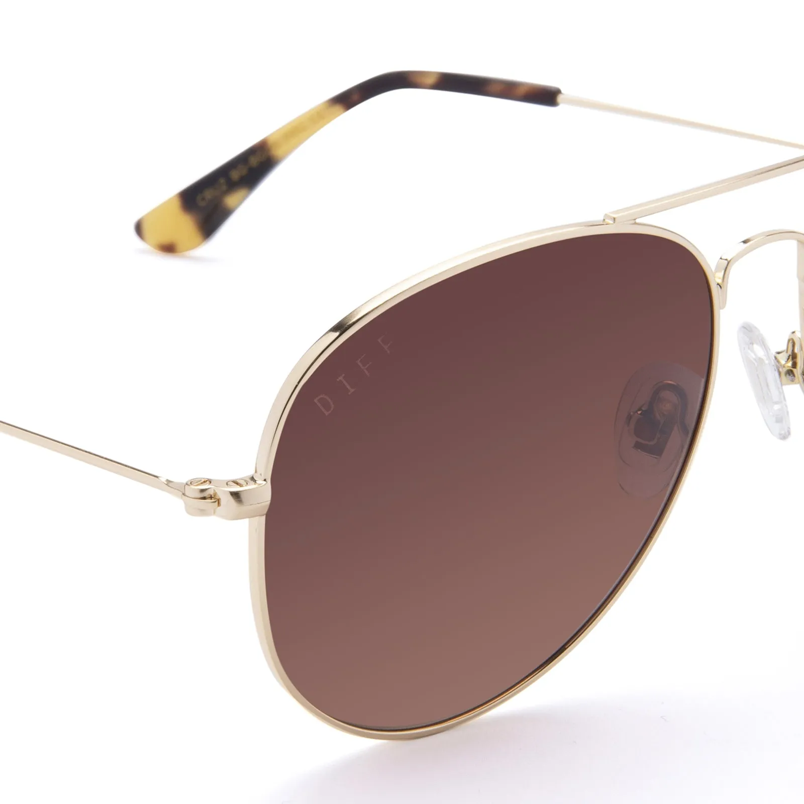 CRUZ - BRUSHED GOLD + BROWN GRADIENT SUNGLASSES sold by Diff Eyewear product image thumbnail 3