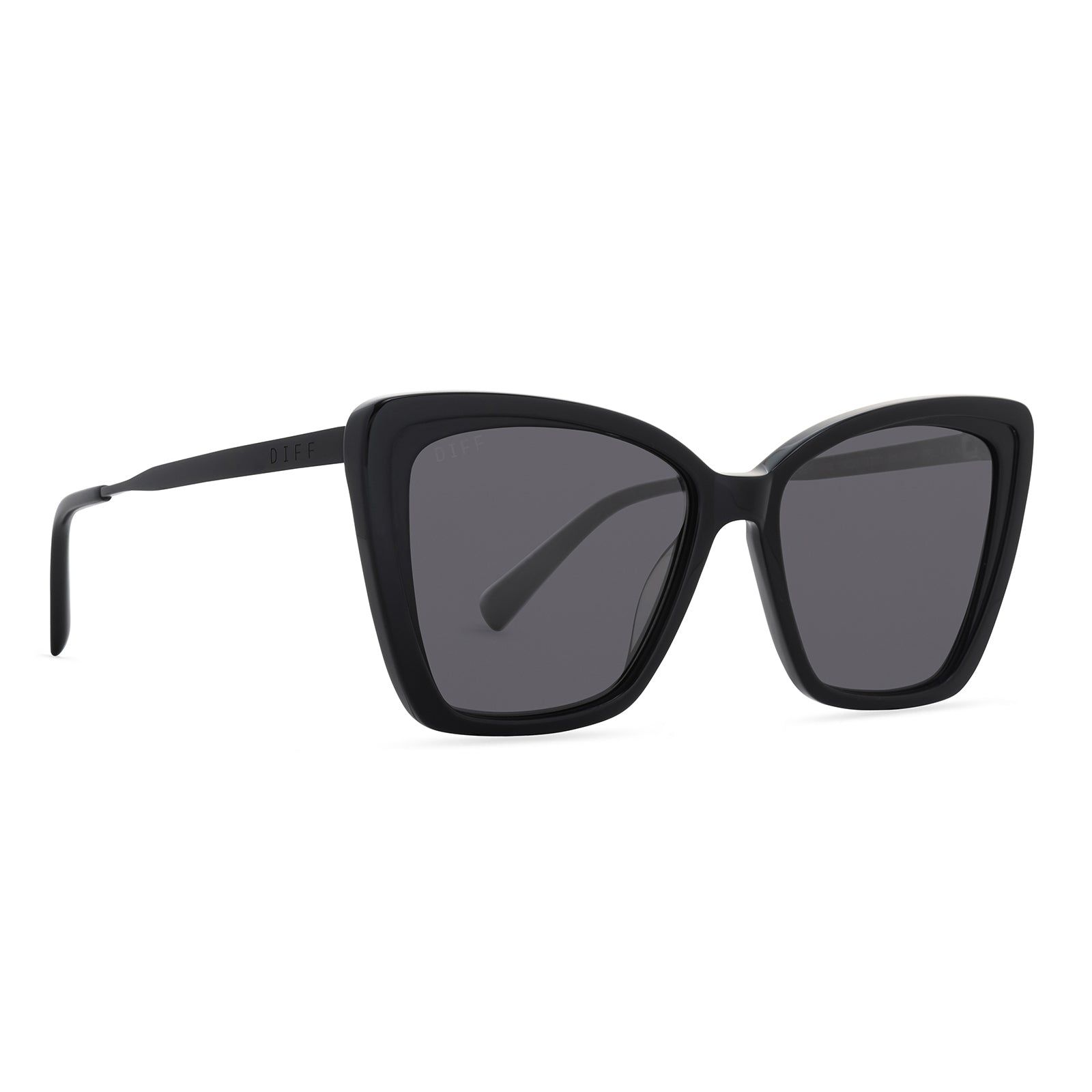BECKY II XS - BLACK + GREY + POLARIZED SUNGLASSES sold by Diff Eyewear product image thumbnail 2