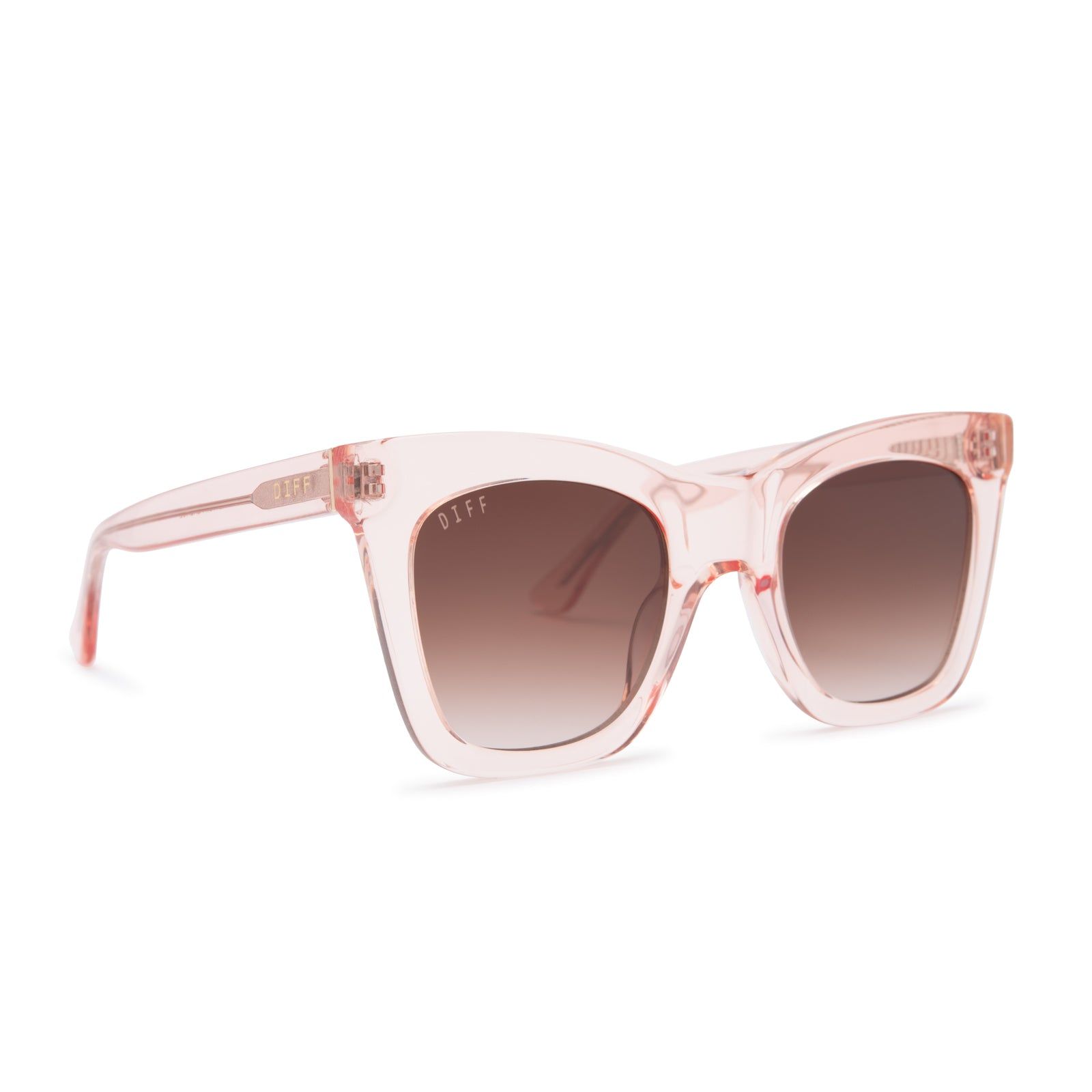 KAIA - LIGHT PINK CRYSTAL + BROWN GRADIENT SUNGLASSES sold by Diff Eyewear product image thumbnail 2