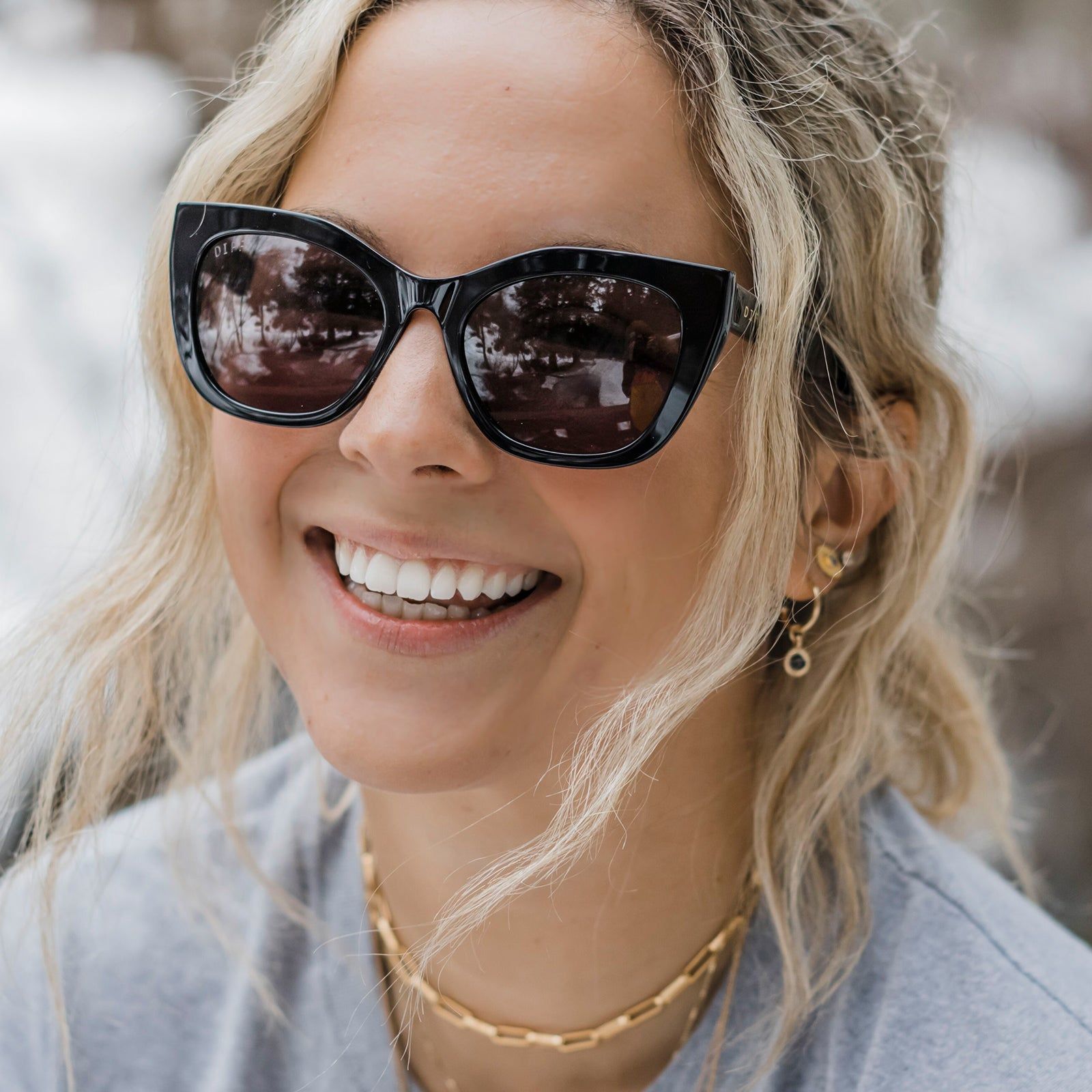 GEORGIA - BLACK + GREY SUNGLASSES sold by Diff Eyewear product image thumbnail 6