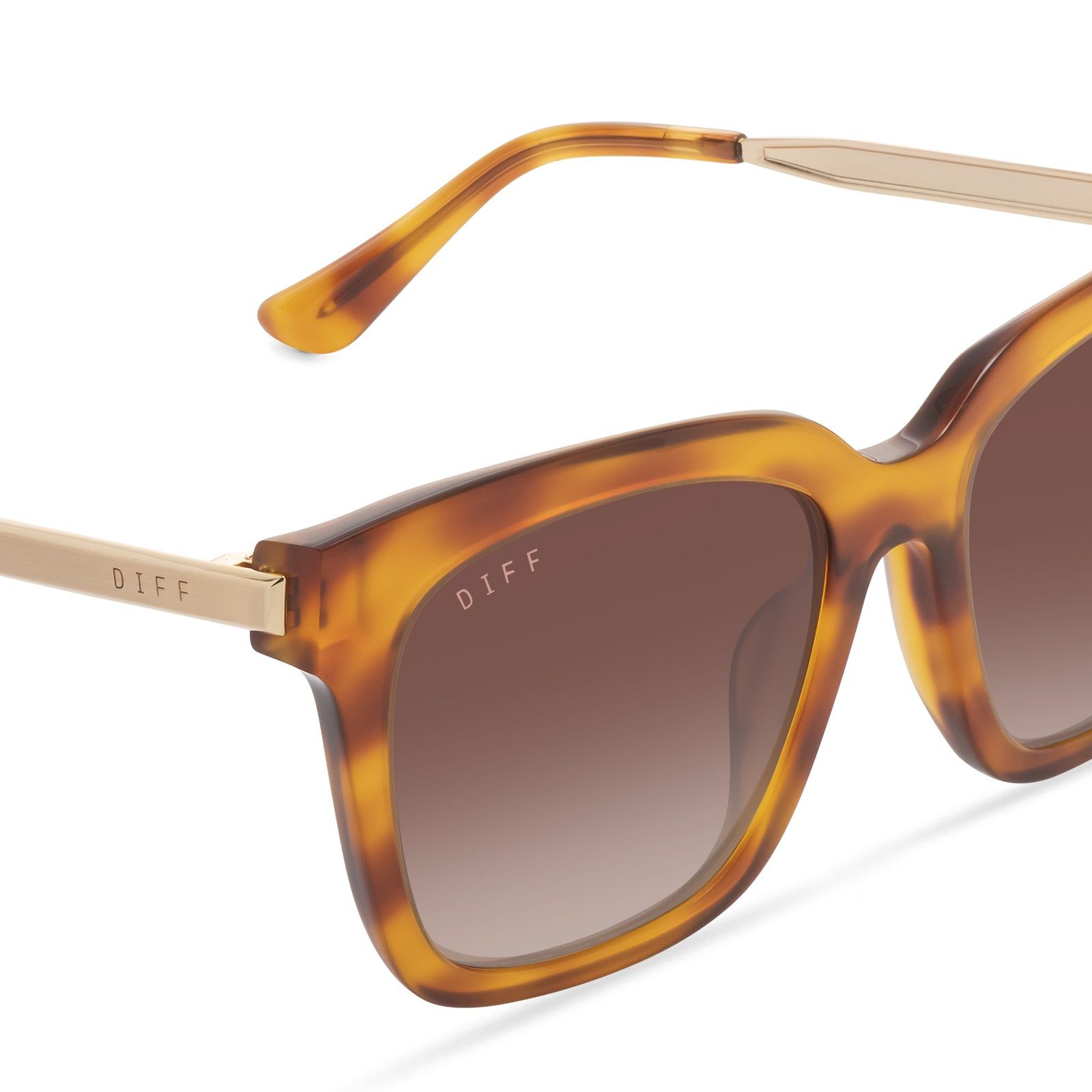 BELLA - ANDES TORTOISE + BROWN GRADIENT SUNGLASSES sold by Diff Eyewear product image thumbnail 4