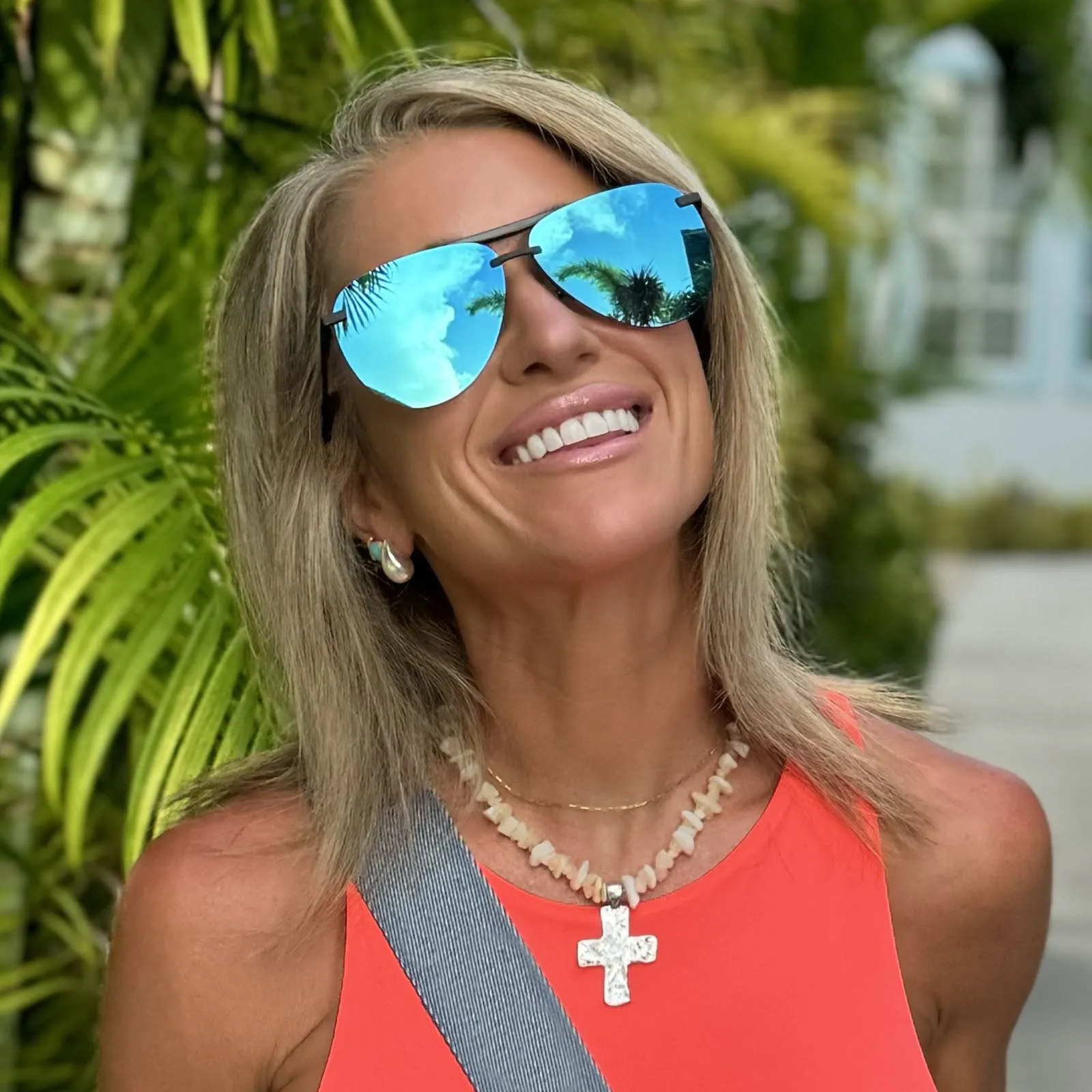 KALEE ROGERS - TAHOE + MATTE BLACK + BLUE MIRROR SUNGLASSES sold by Diff Eyewear product image thumbnail 5