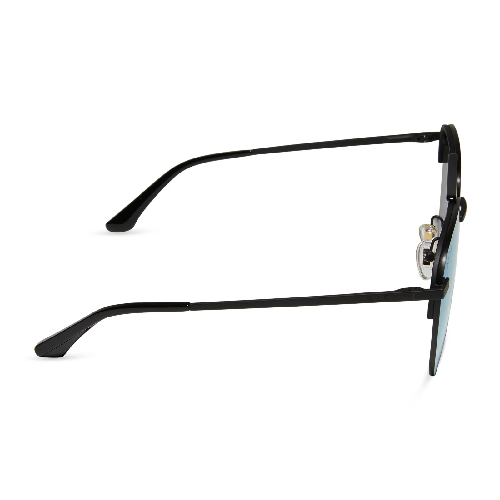 KALEE ROGERS - TAHOE + MATTE BLACK + BLUE MIRROR SUNGLASSES sold by Diff Eyewear product image thumbnail 3