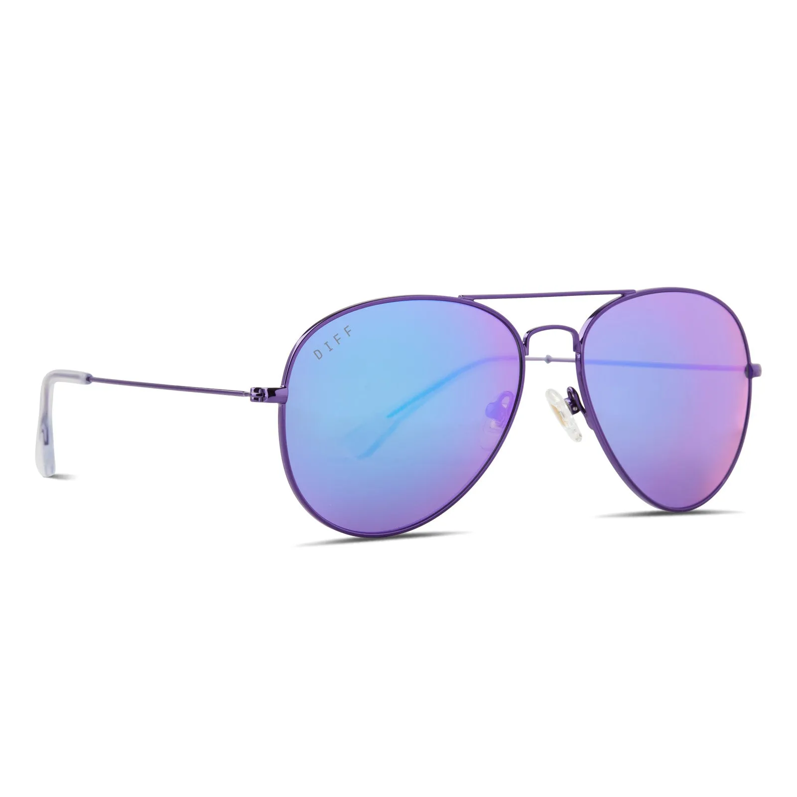 CRUZ - POSH PURPLE METALLIC + PURPLE MIRROR + POLARIZED SUNGLASSES sold by Diff Eyewear product image thumbnail 2