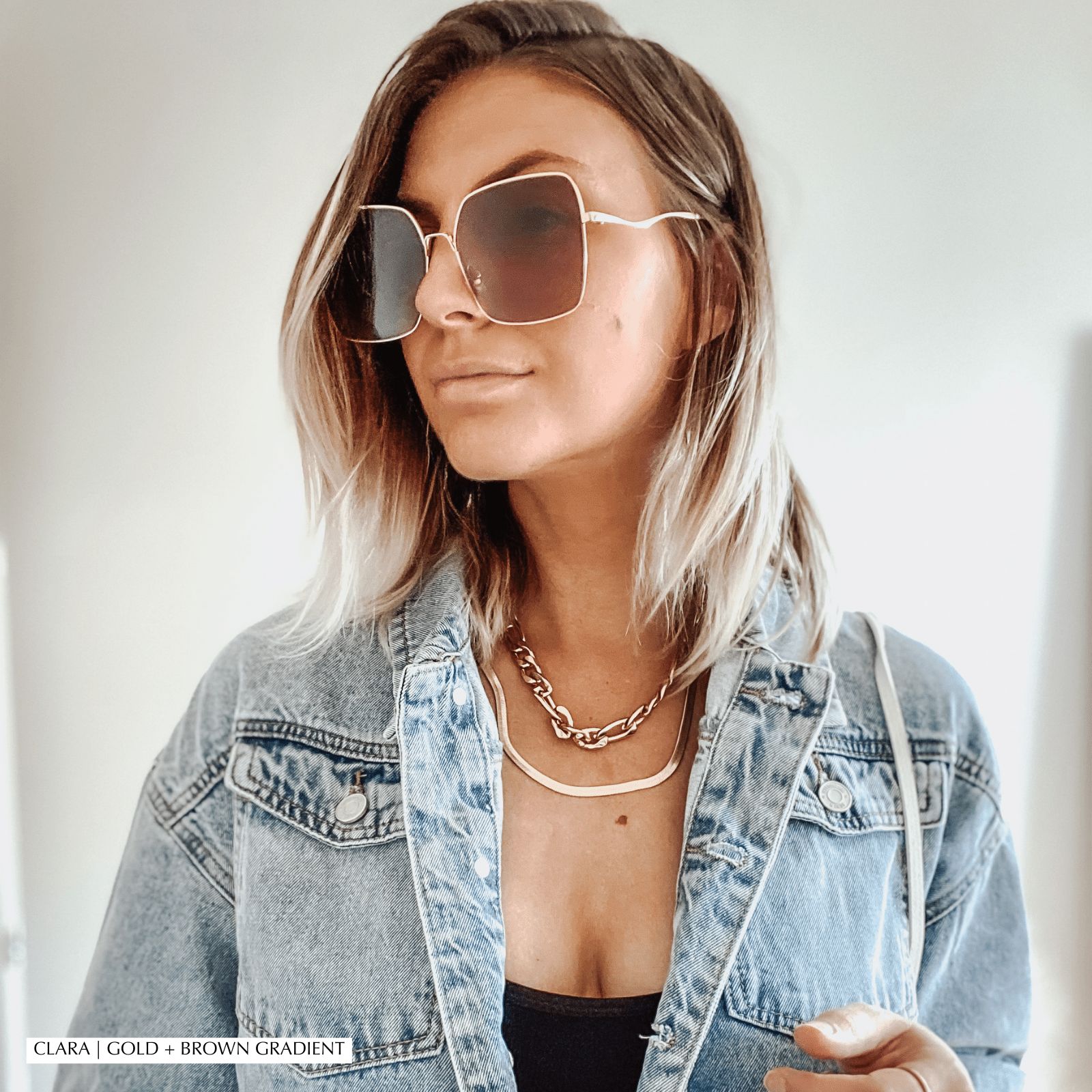 CLARA - SILVER + BLUE GRADIENT SUNGLASSES sold by Diff Eyewear product image thumbnail 8