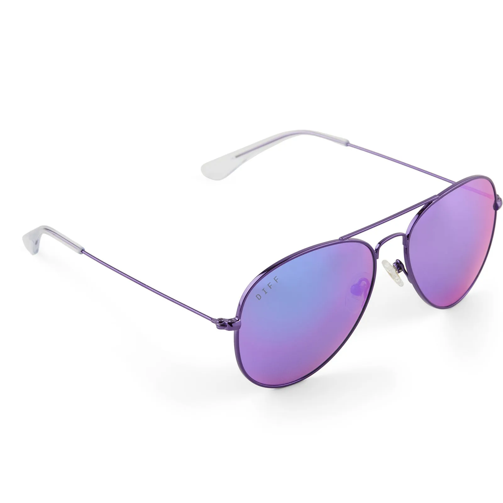 CRUZ - POSH PURPLE METALLIC + PURPLE MIRROR + POLARIZED SUNGLASSES sold by Diff Eyewear product image thumbnail 4