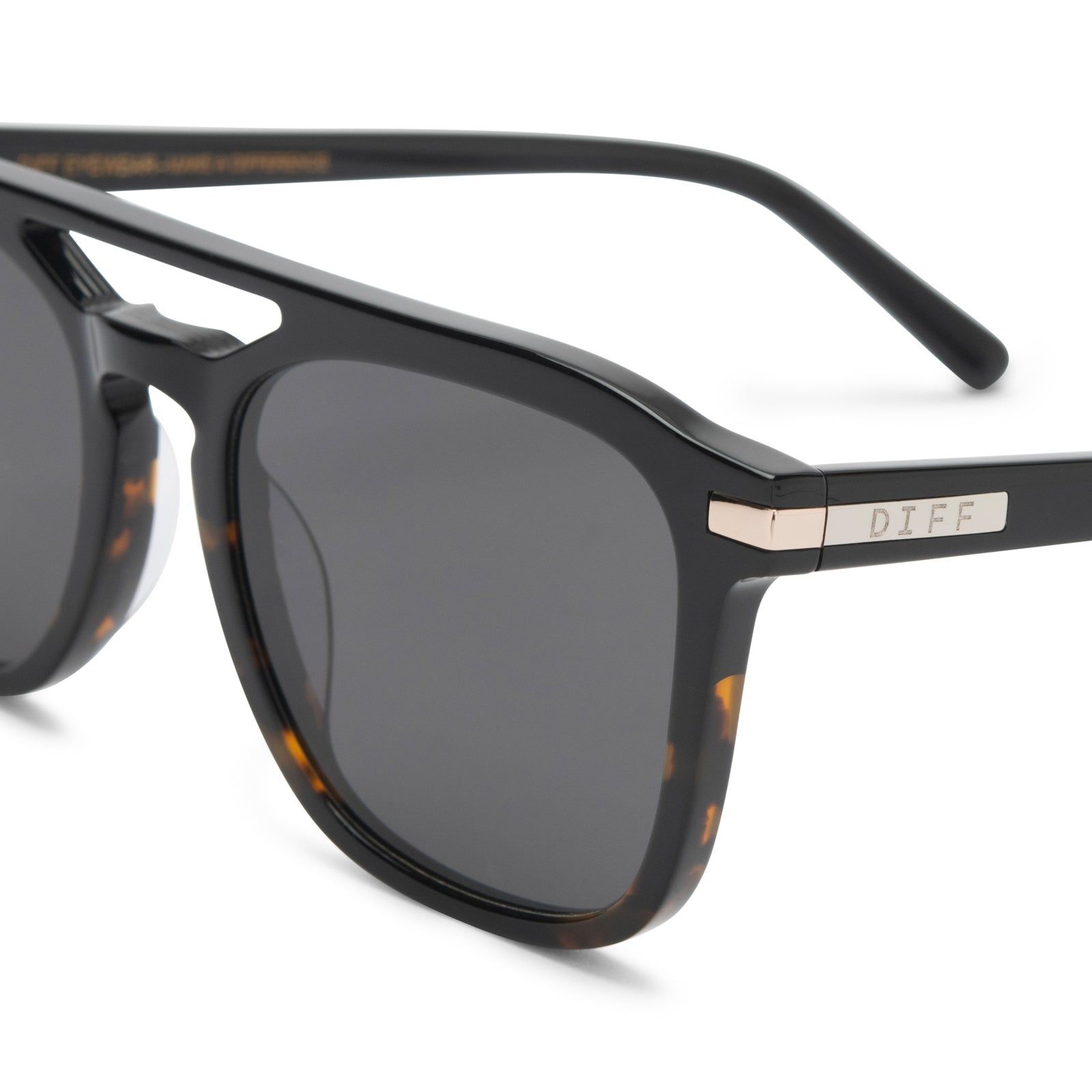 TANNER - SHADOW TORTOISE SUNGLASSES + GREY POLARIZED sold by Diff Eyewear product image thumbnail 3
