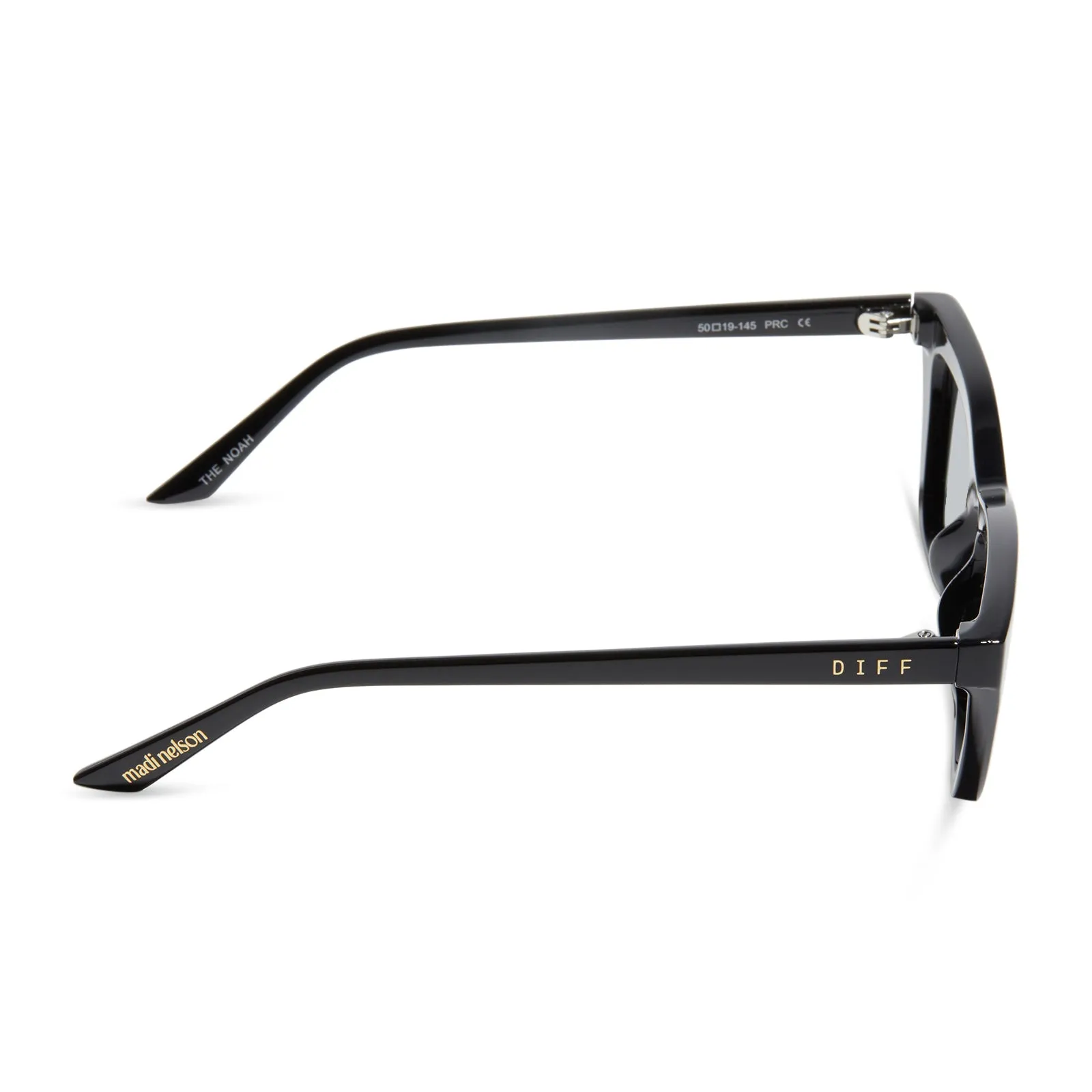 MADI NELSON - THE NOAH + BLACK + GREY + POLARIZED SUNGLASSES sold by Diff Eyewear product image thumbnail 3