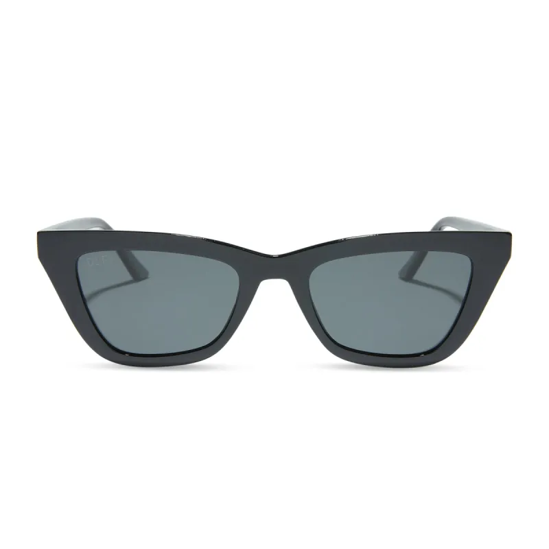 MADI NELSON - THE NOAH + BLACK + GREY + POLARIZED SUNGLASSES sold by Diff Eyewear
