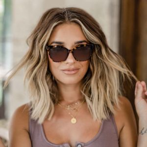 JESSIE JAMES DECKER - WINSTON + AMBER TORTOISE + BROWN GRADIENT SUNGLASSES sold by Diff Eyewear